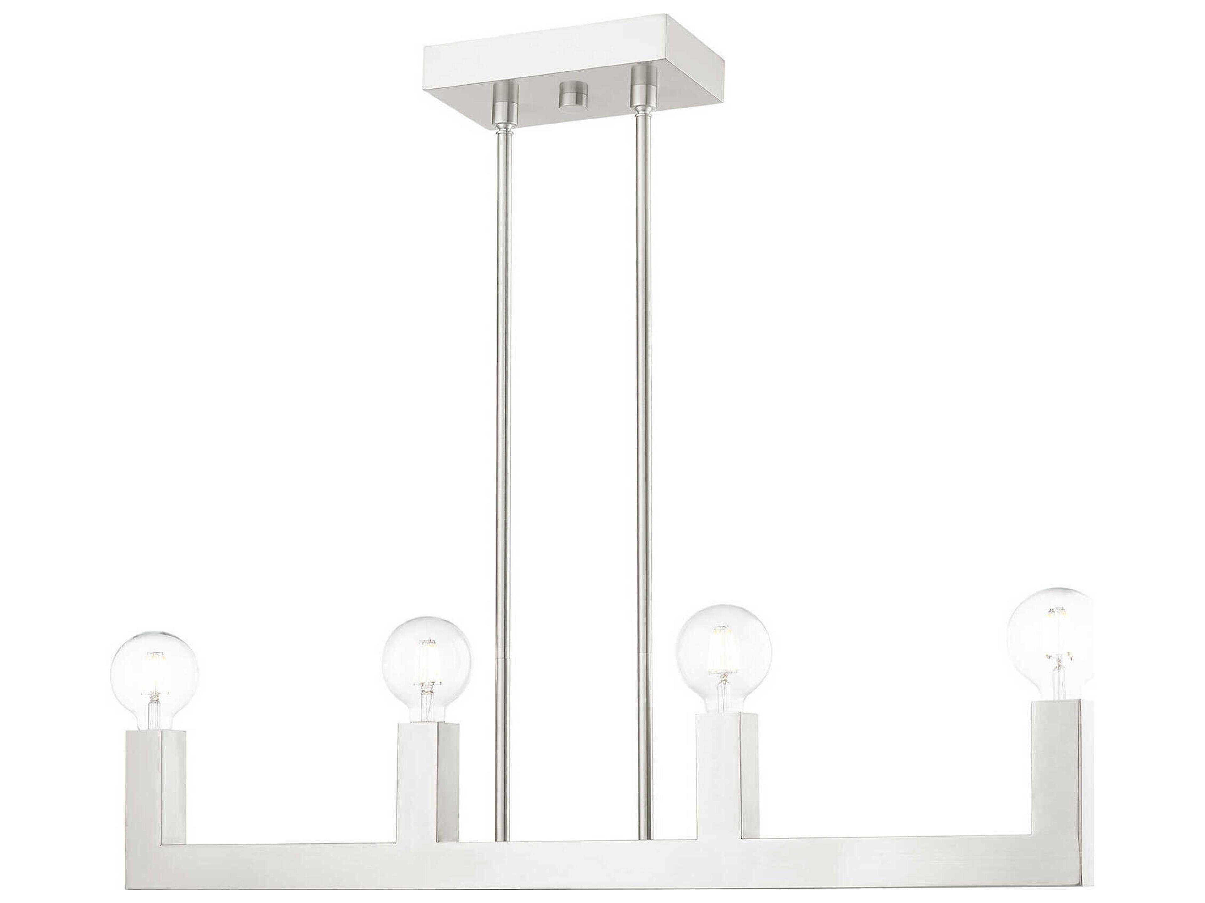 Livex Lighting Solna 4-Light Brushed Nickel Island Pendant