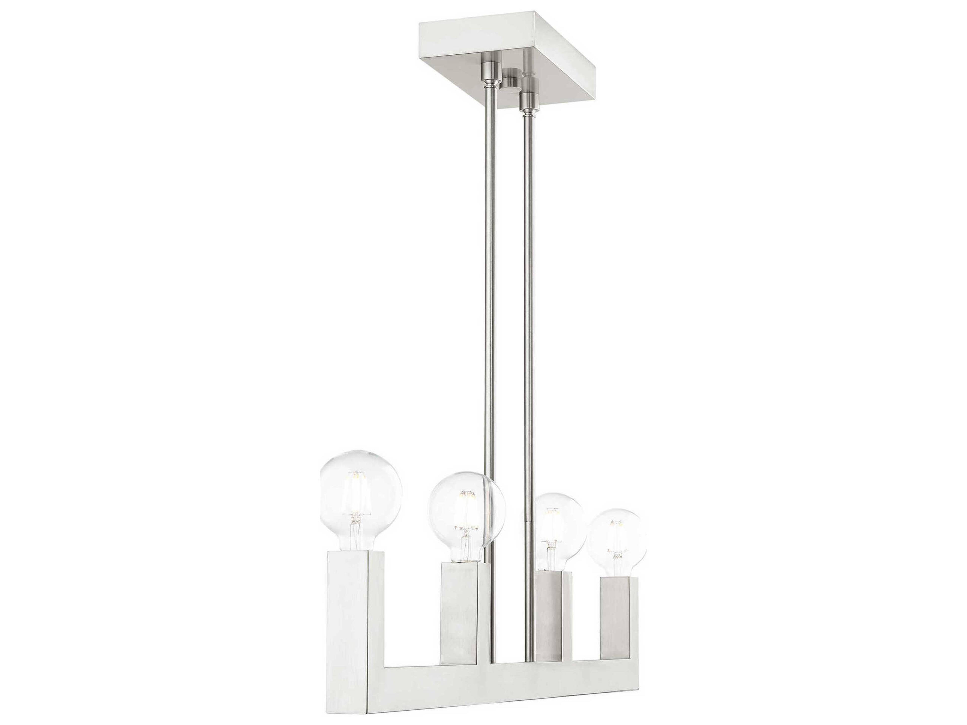 Livex Lighting Solna 4-Light Brushed Nickel Island Pendant