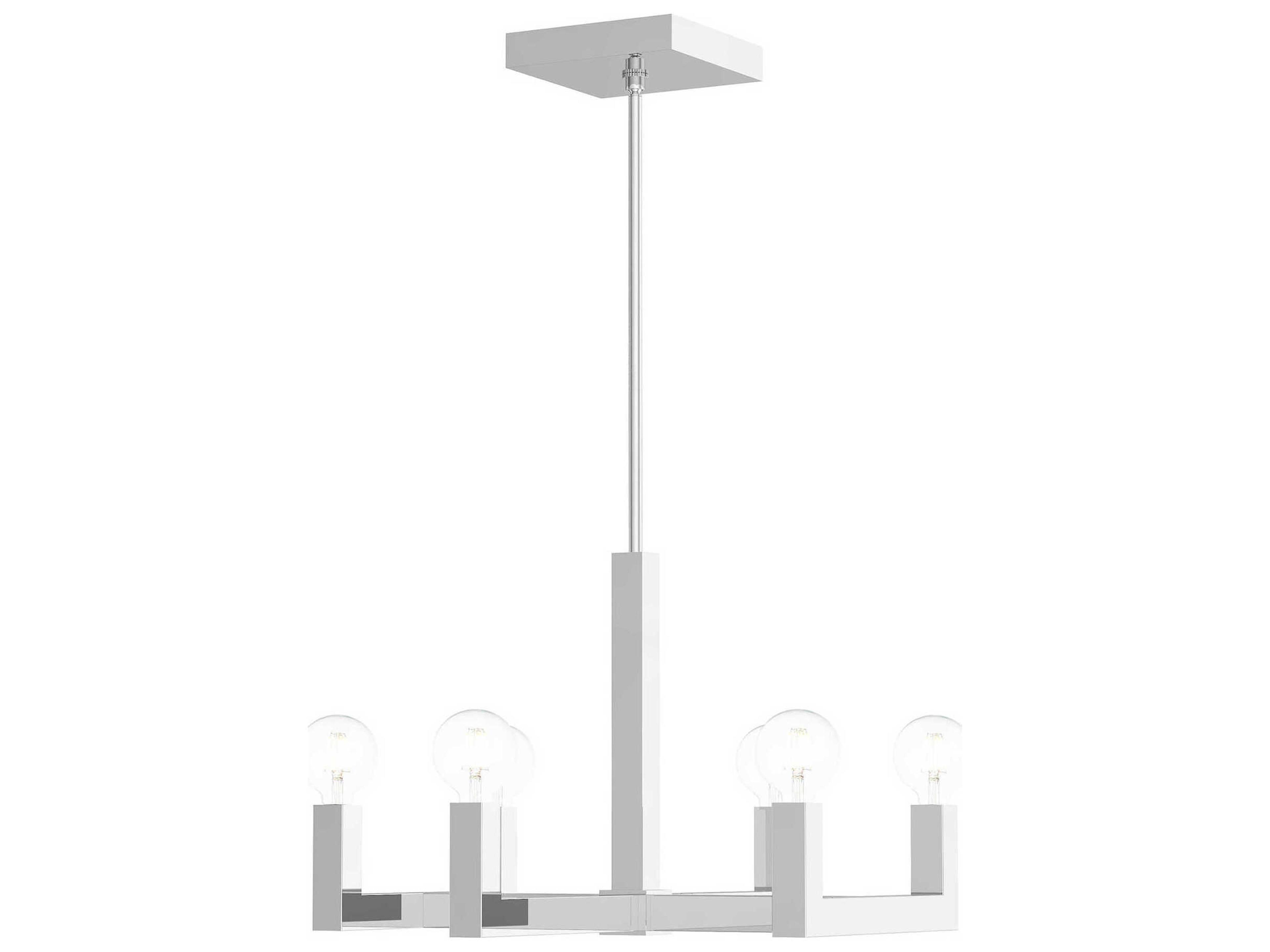 Solna 6-Light Polished Chrome Candelabra Chandelier