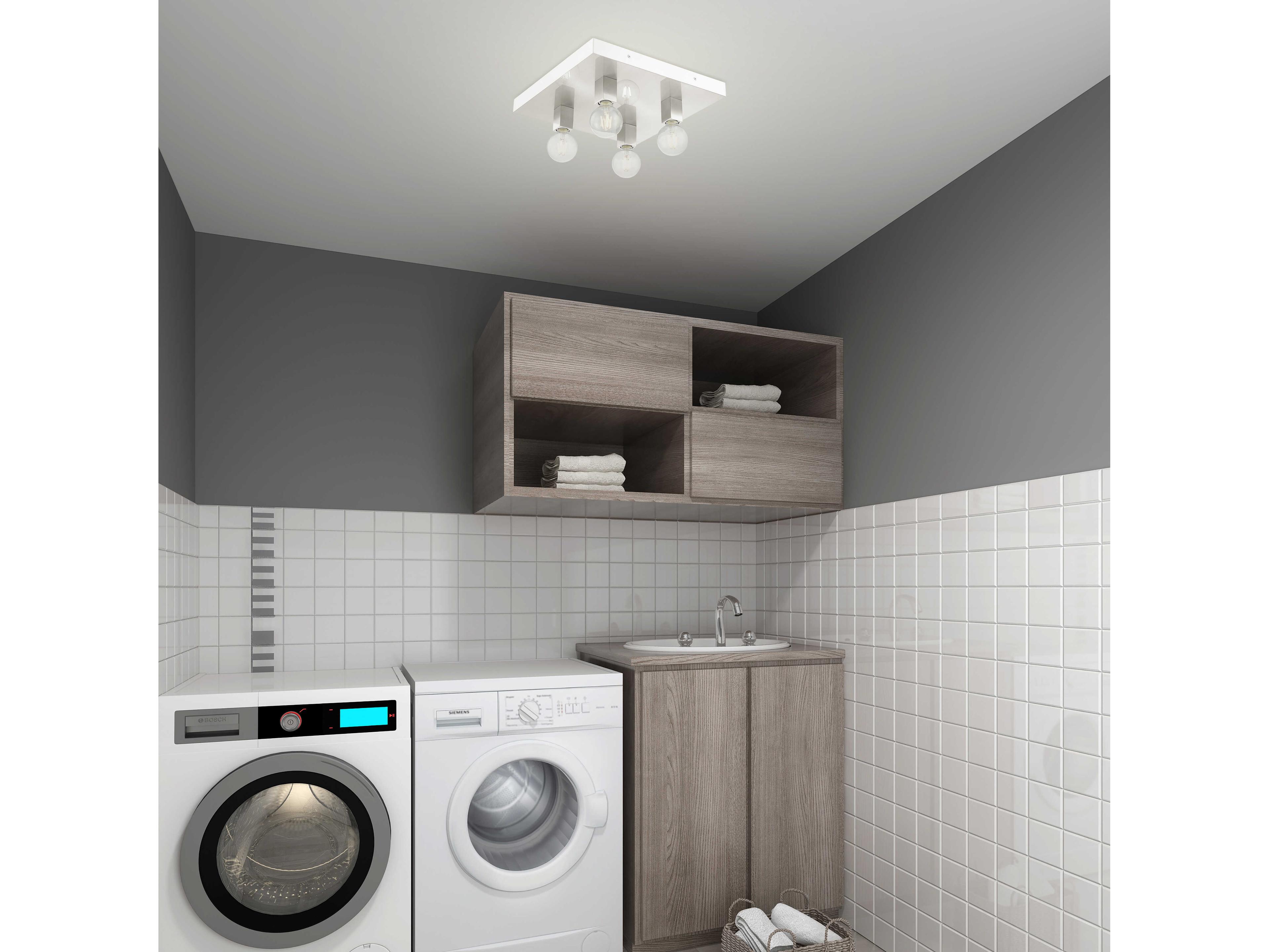 Solna 4-Light Brushed Nickel Flush Mount