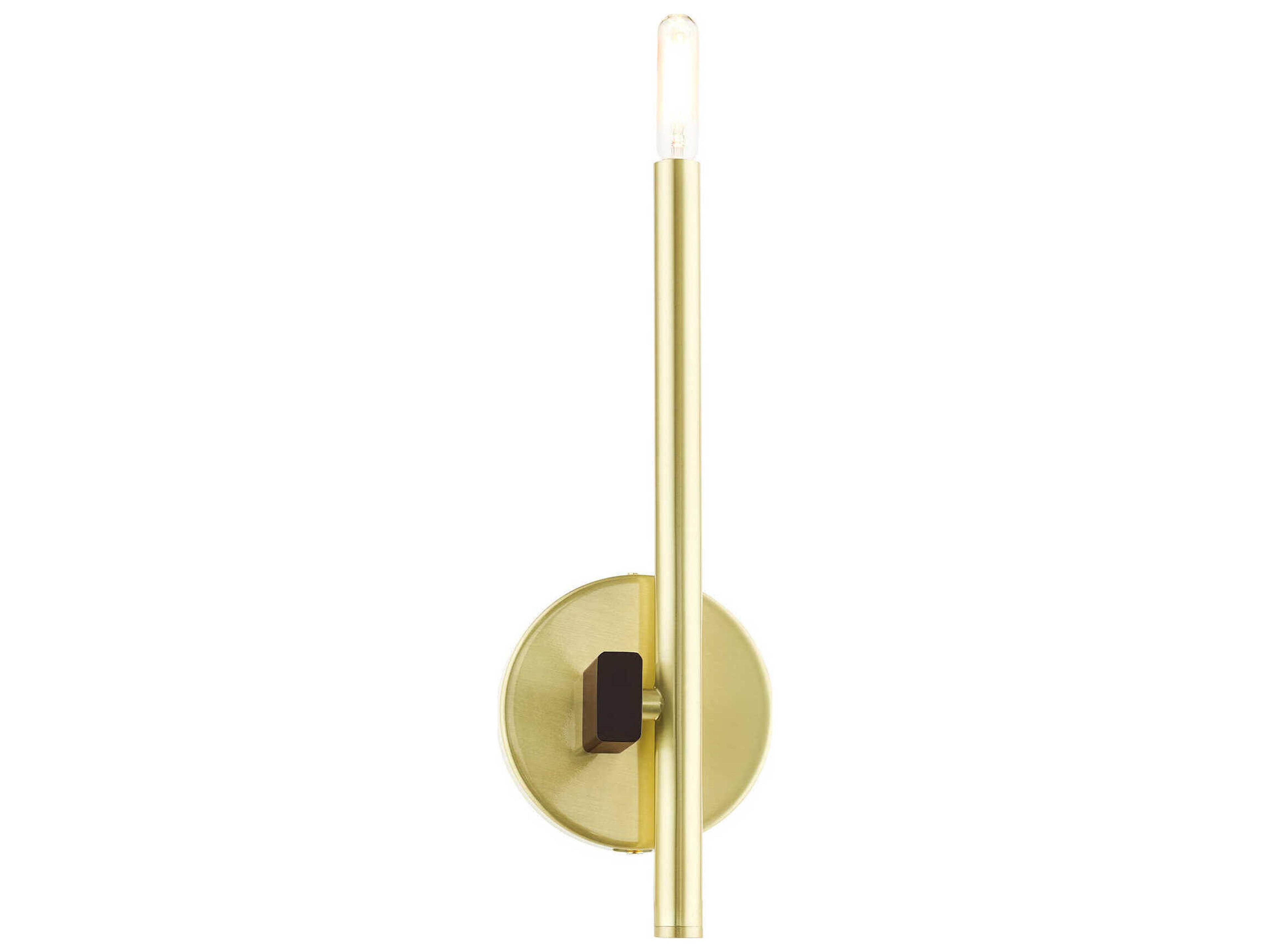 Livex Lighting Denmark 1-Light Satin Brass Wall Sconce