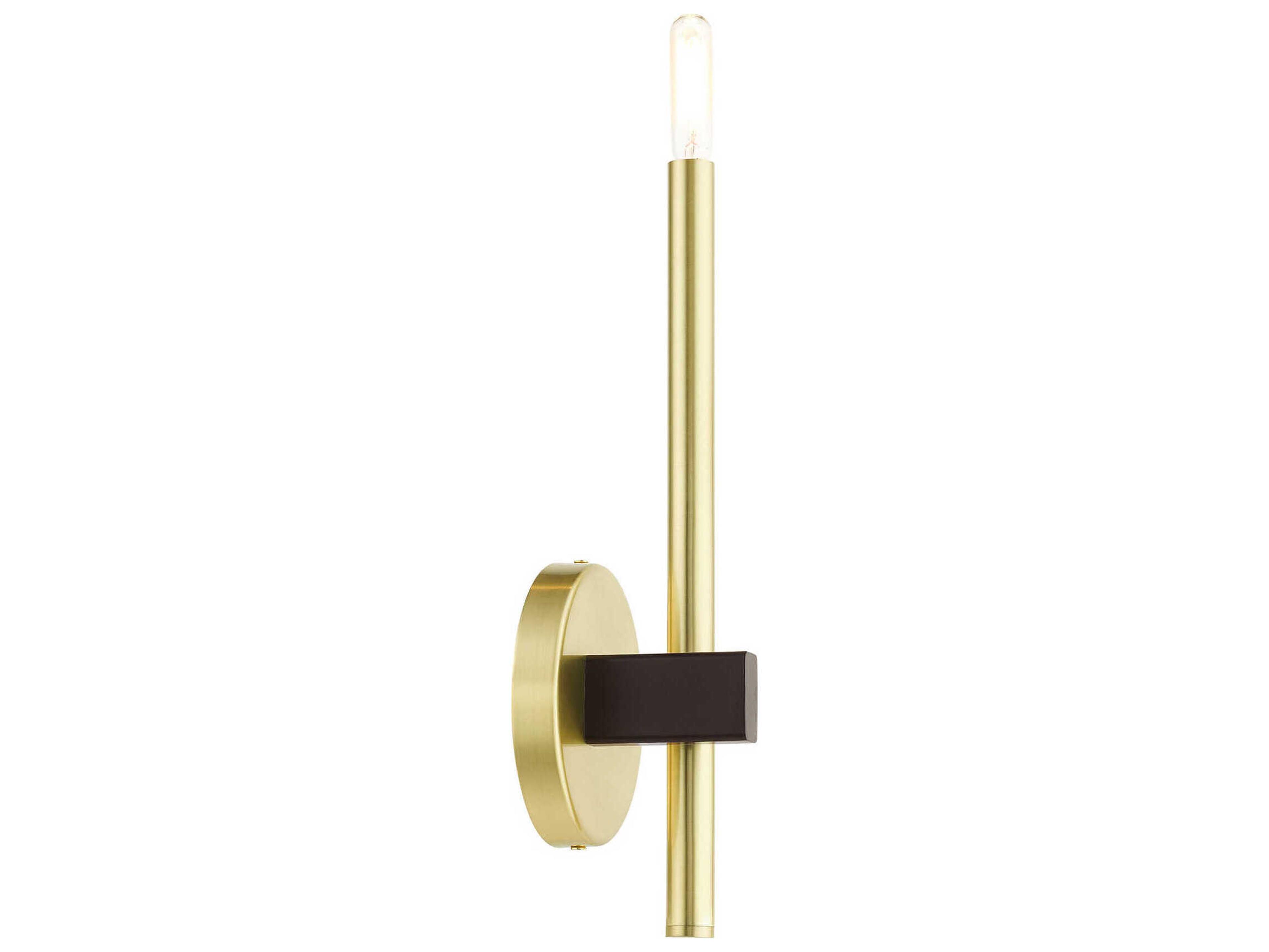 Livex Lighting Denmark 1-Light Satin Brass Wall Sconce