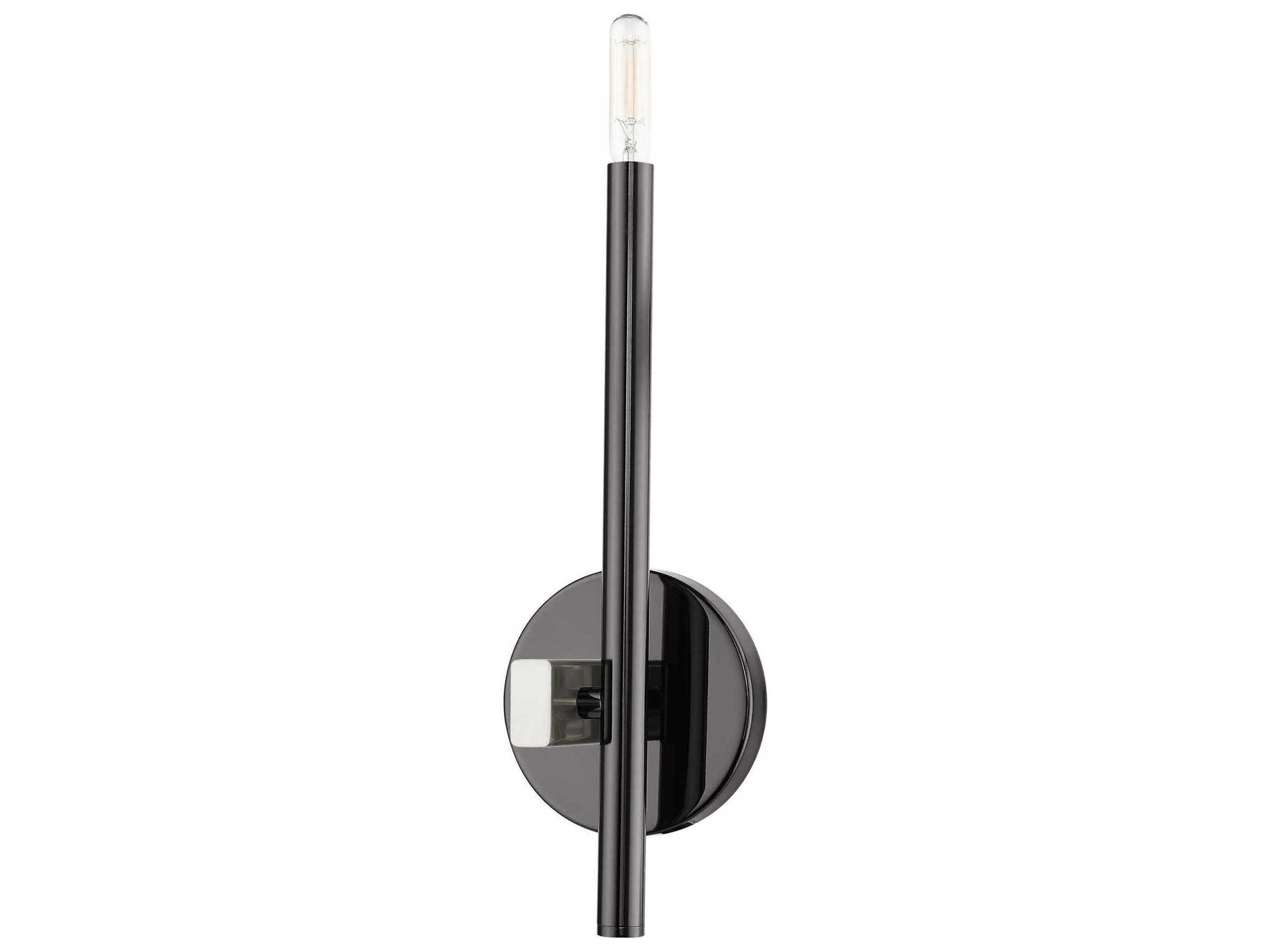 Livex Lighting Denmark 1-Light Black Chrome Wall Sconce