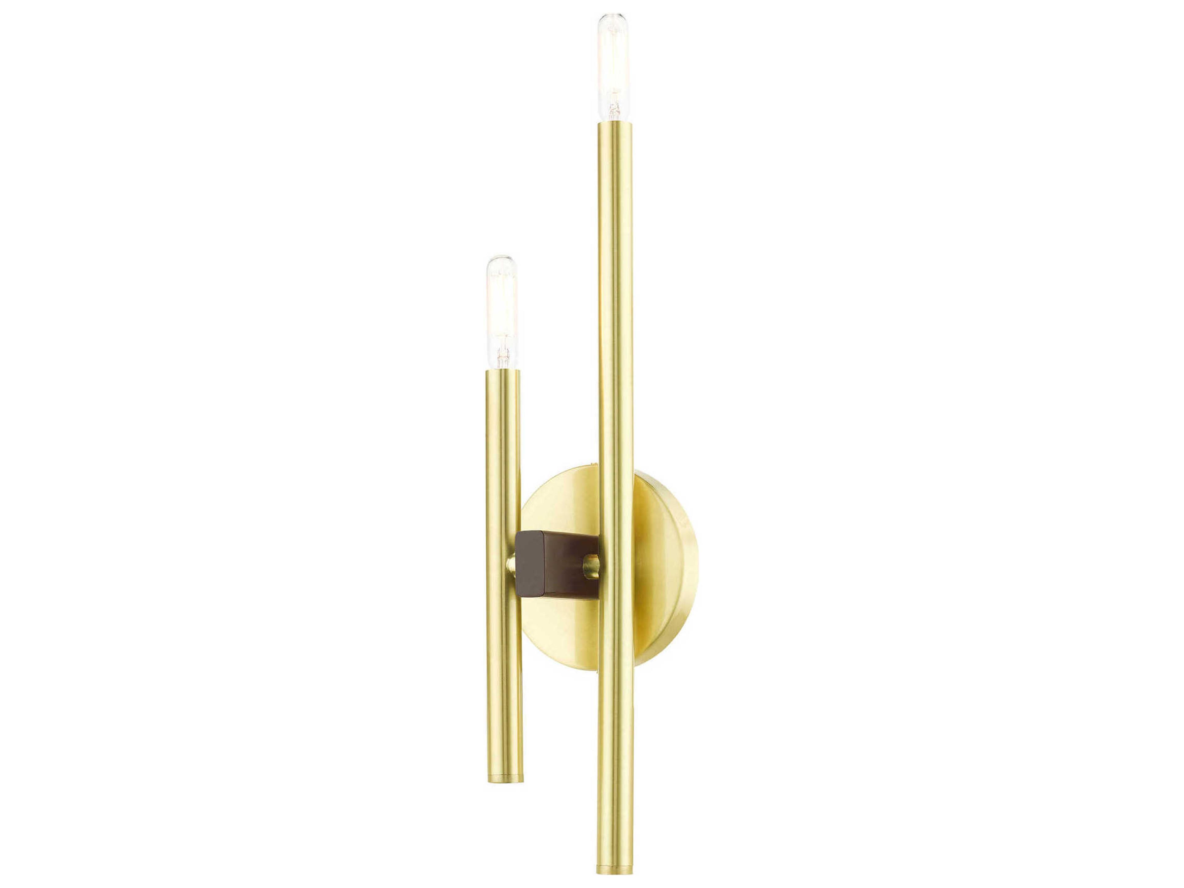 Livex Lighting Denmark 2-Light Satin Brass Wall Sconce