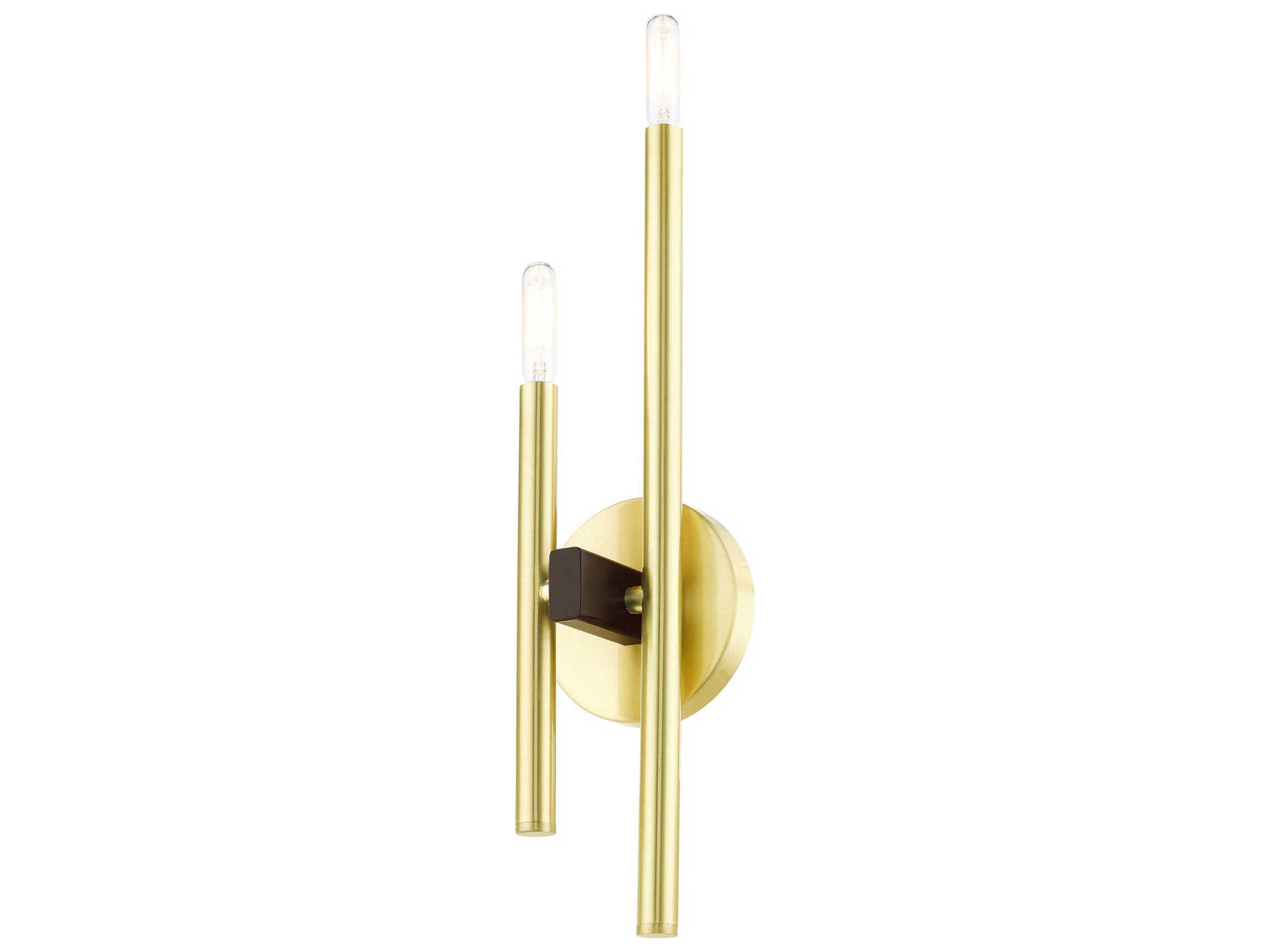 Livex Lighting Denmark 2-Light Satin Brass Wall Sconce