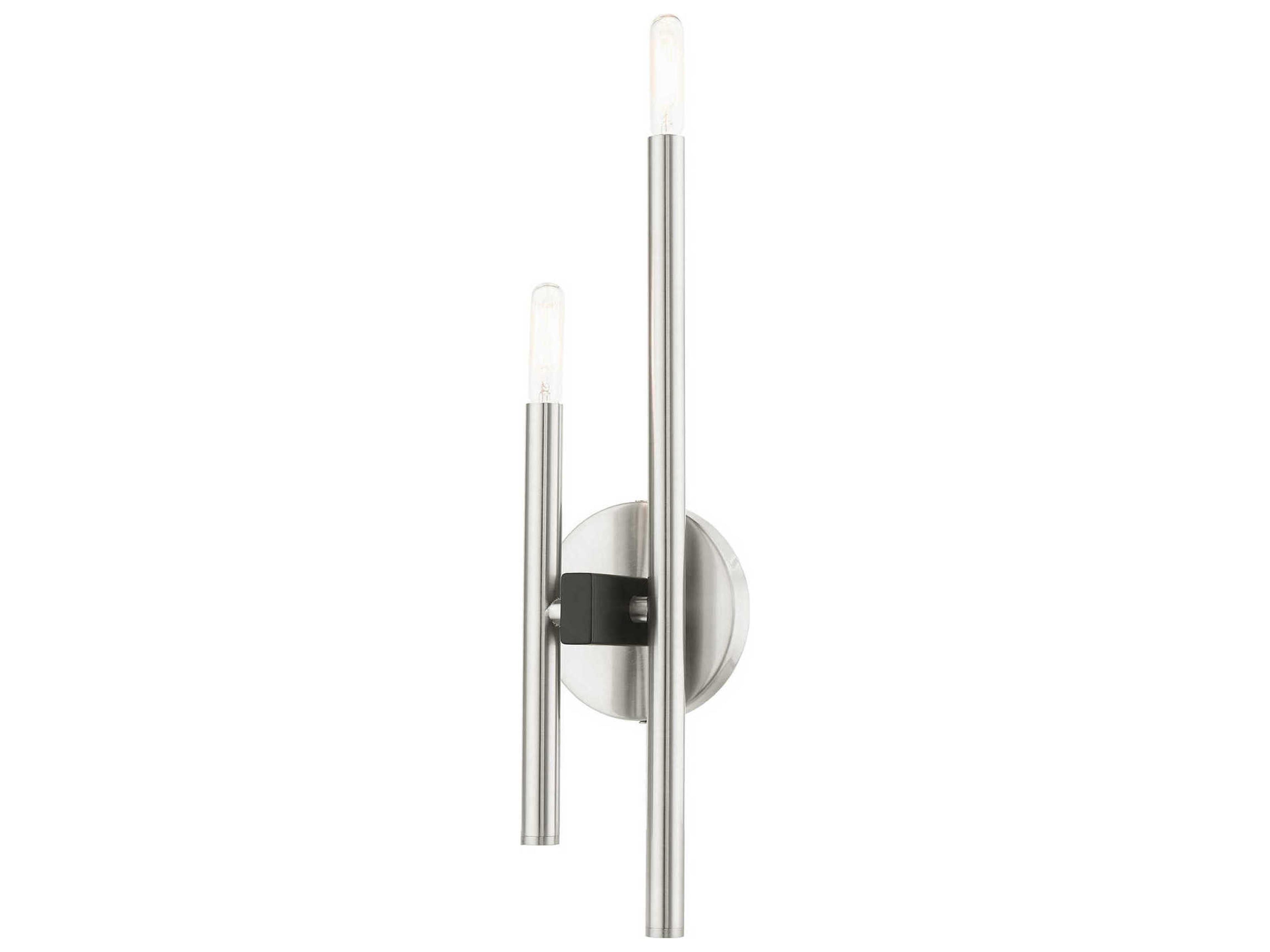 Livex Lighting Denmark 2-Light Brushed Nickel Wall Sconce