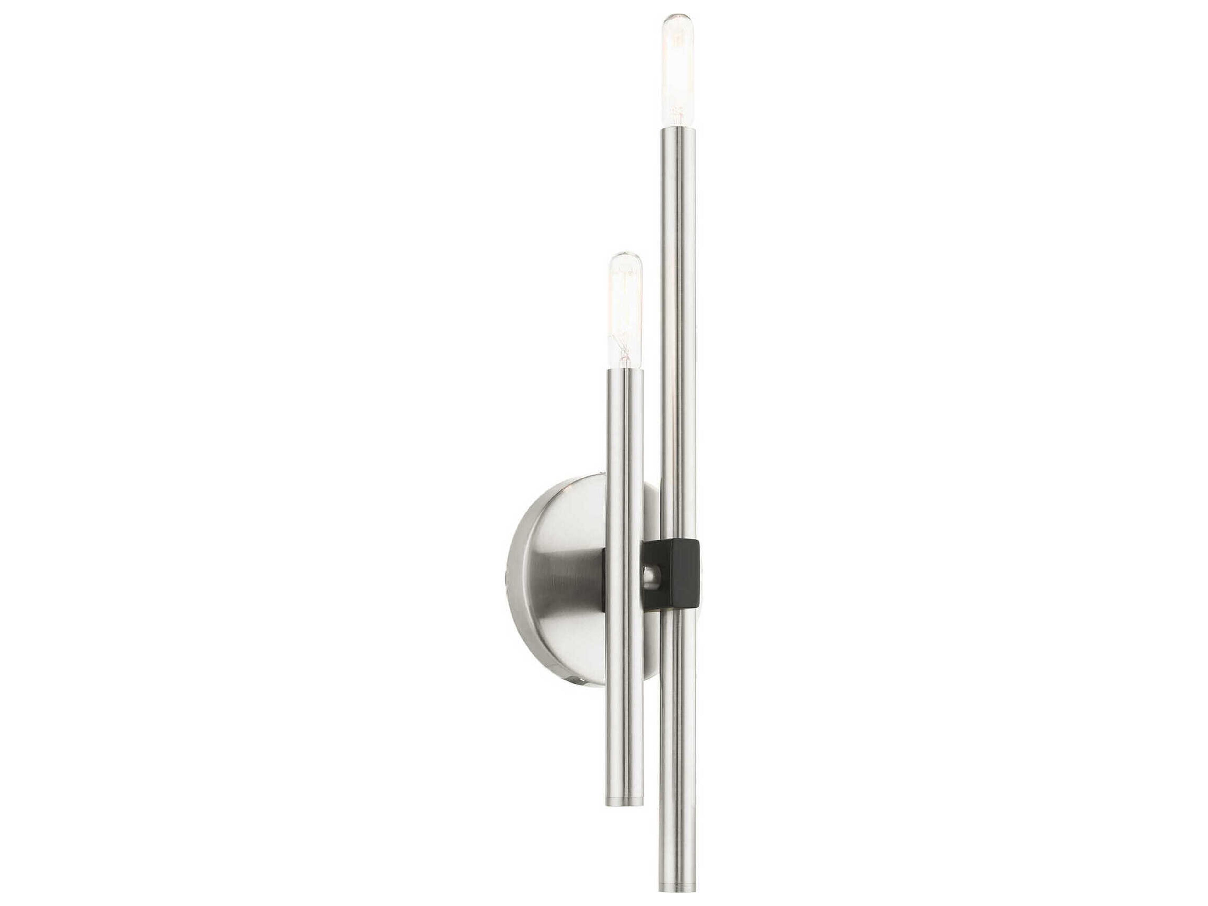 Livex Lighting Denmark 2-Light Brushed Nickel Wall Sconce