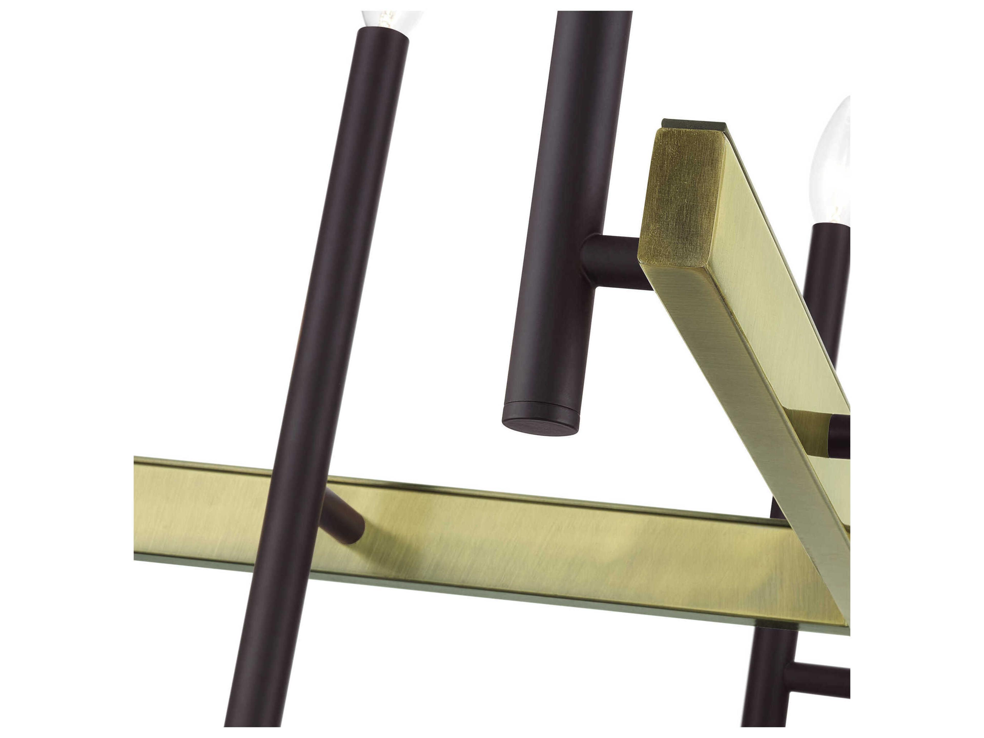 Livex Lighting Denmark 8-Light Bronze Antique Brass Chandelier