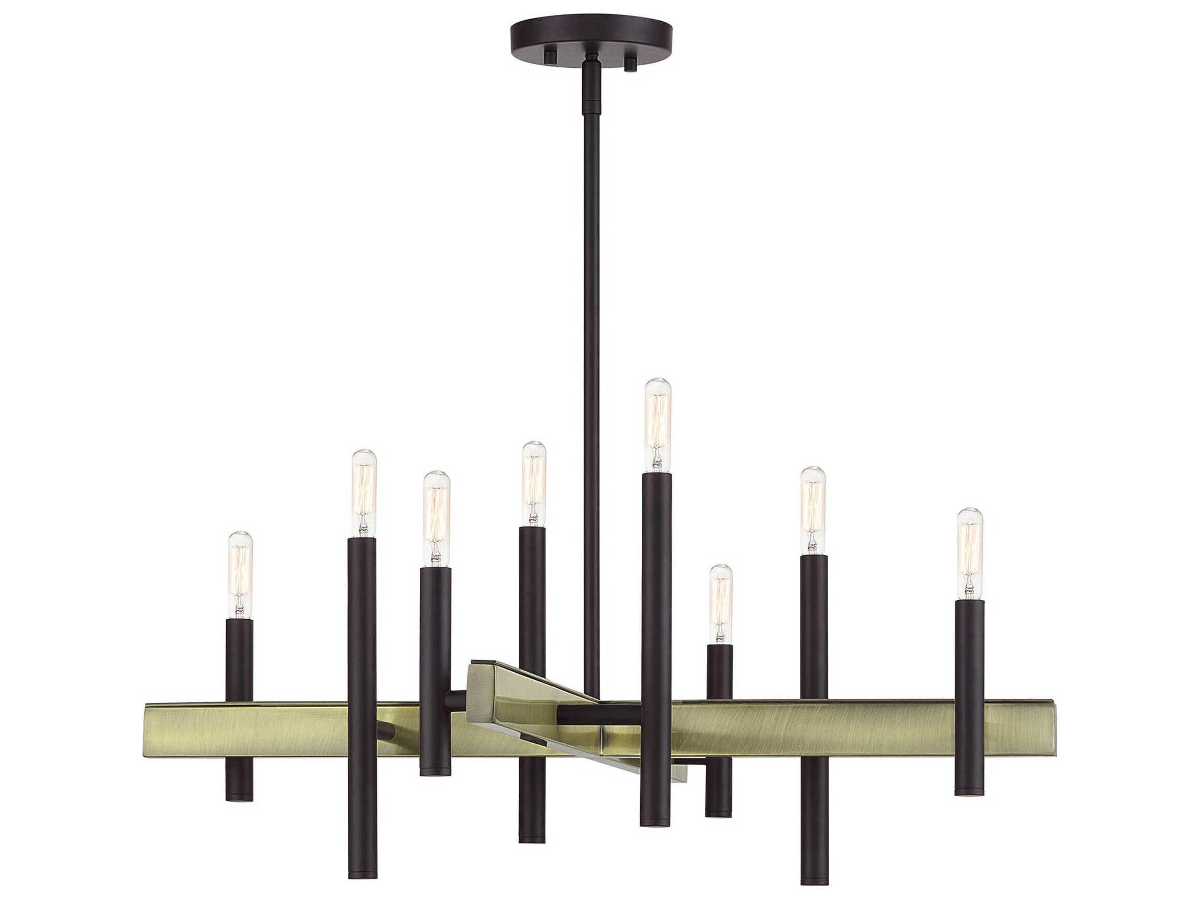 Denmark 8-Light Bronze Antique Brass Chandelier