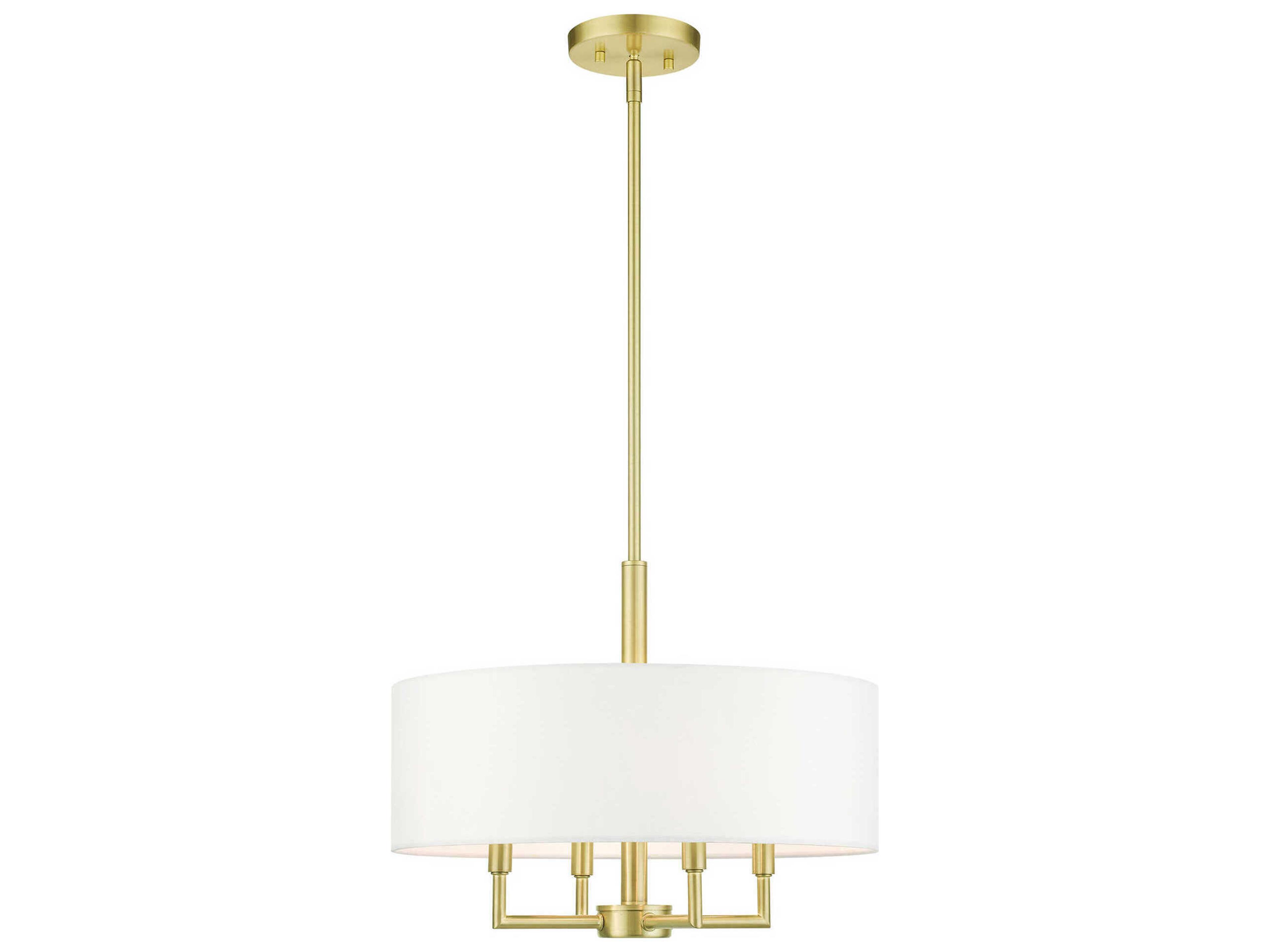 Meridian 4-Light Satin Brass Drum Chandelier