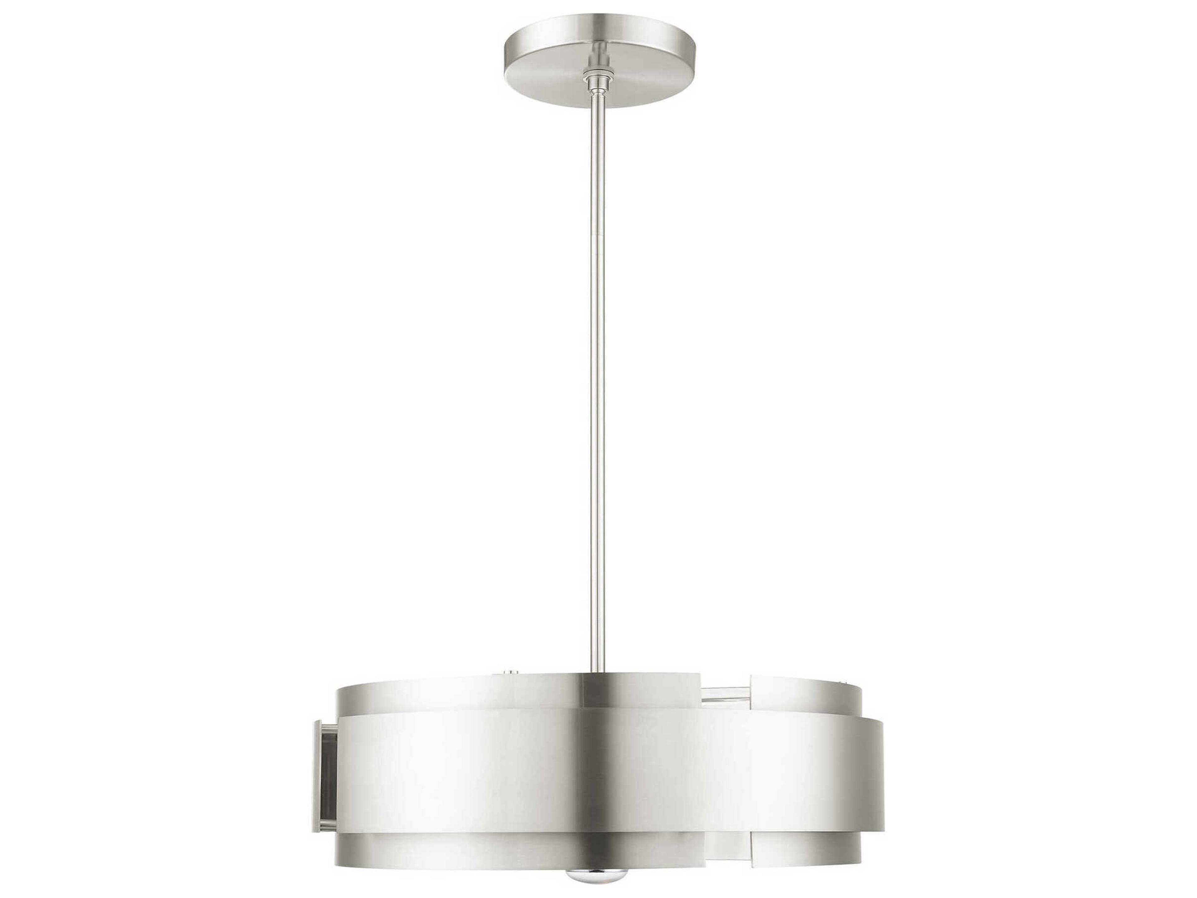 Livex Lighting Varick 5-Light Brushed Nickel Drum Pendant