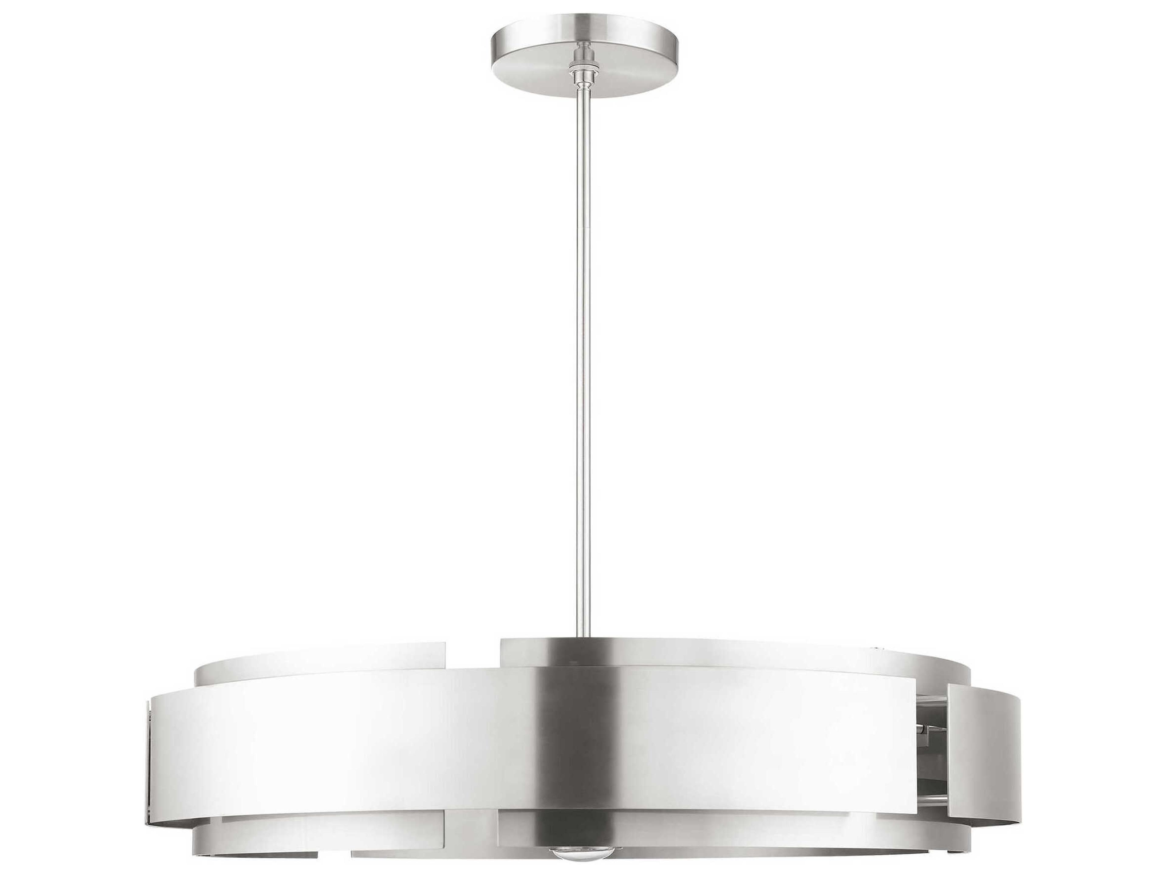 Livex Lighting Varick 7-Light Brushed Nickel Drum Pendant