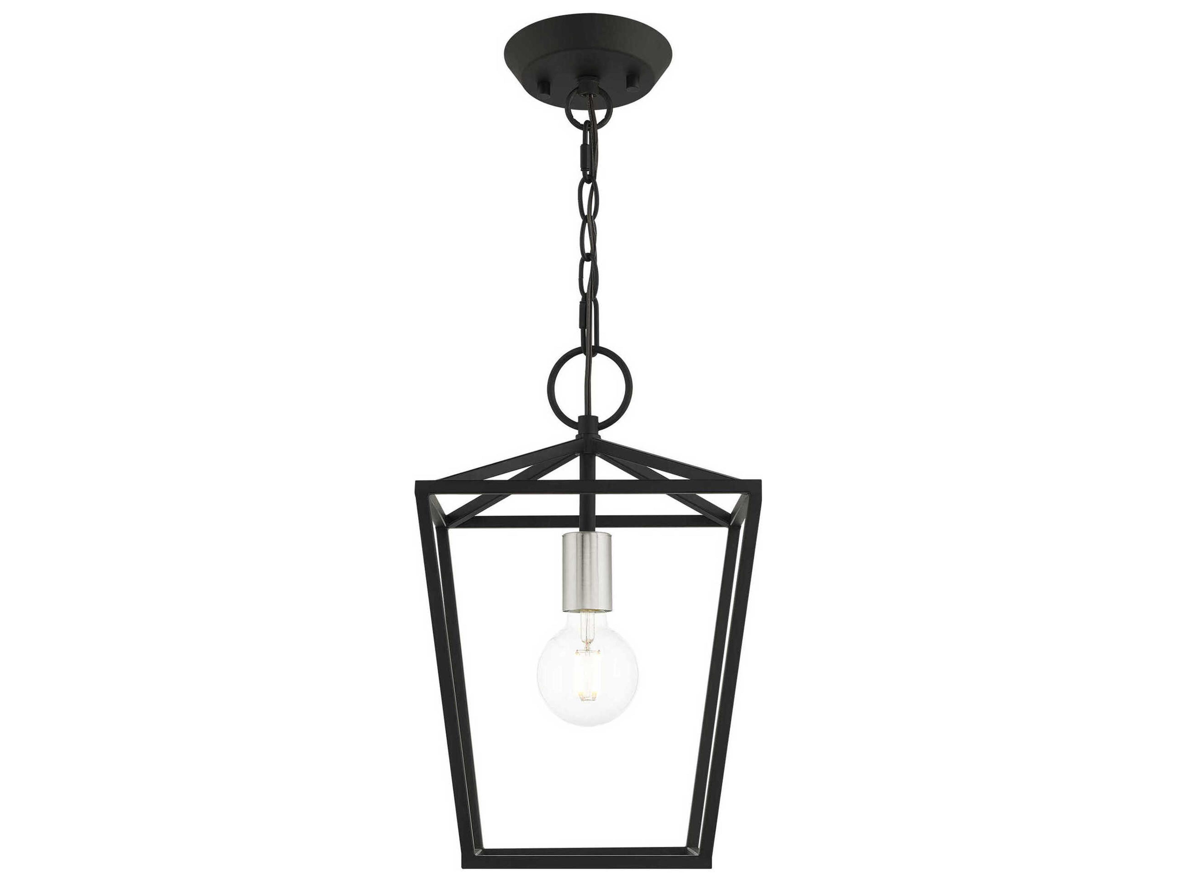 Livex Lighting Devone 1-Light Black Lantern Mini Pendant