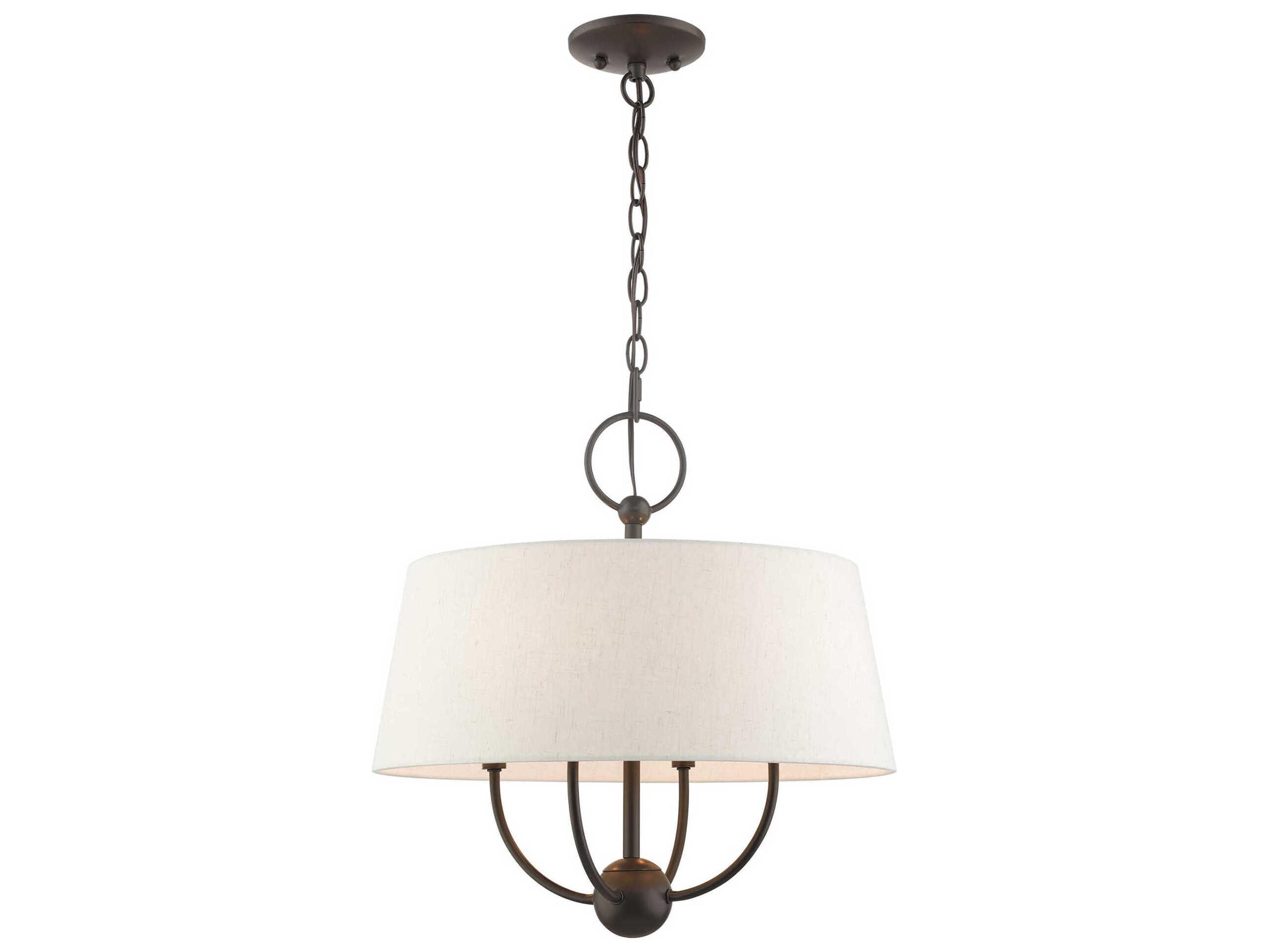 Cartwright 4-Light English Bronze Off White Empire Chandelier