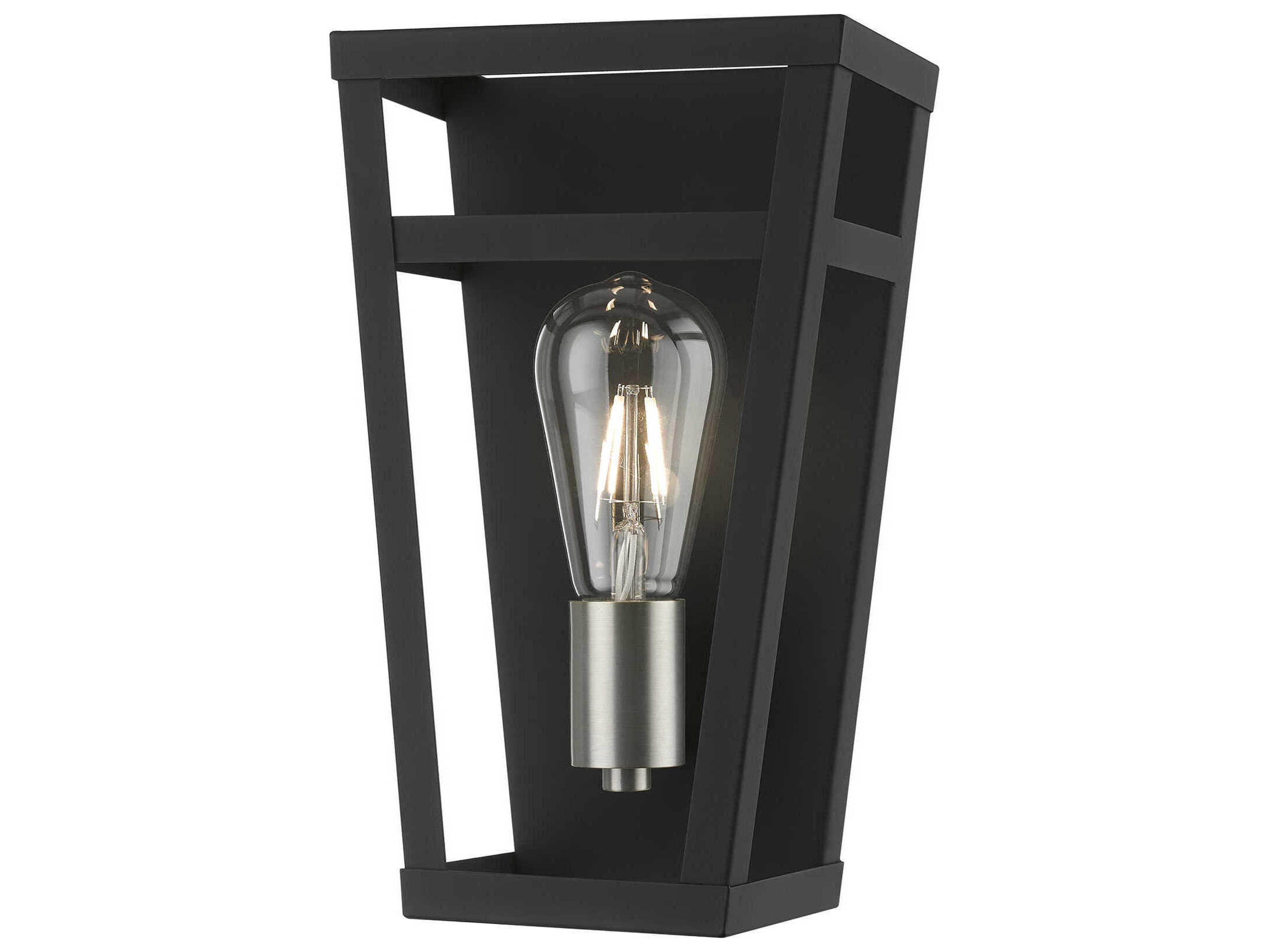 Schofield 1-Light Black Brushed Nickel Wall Sconce