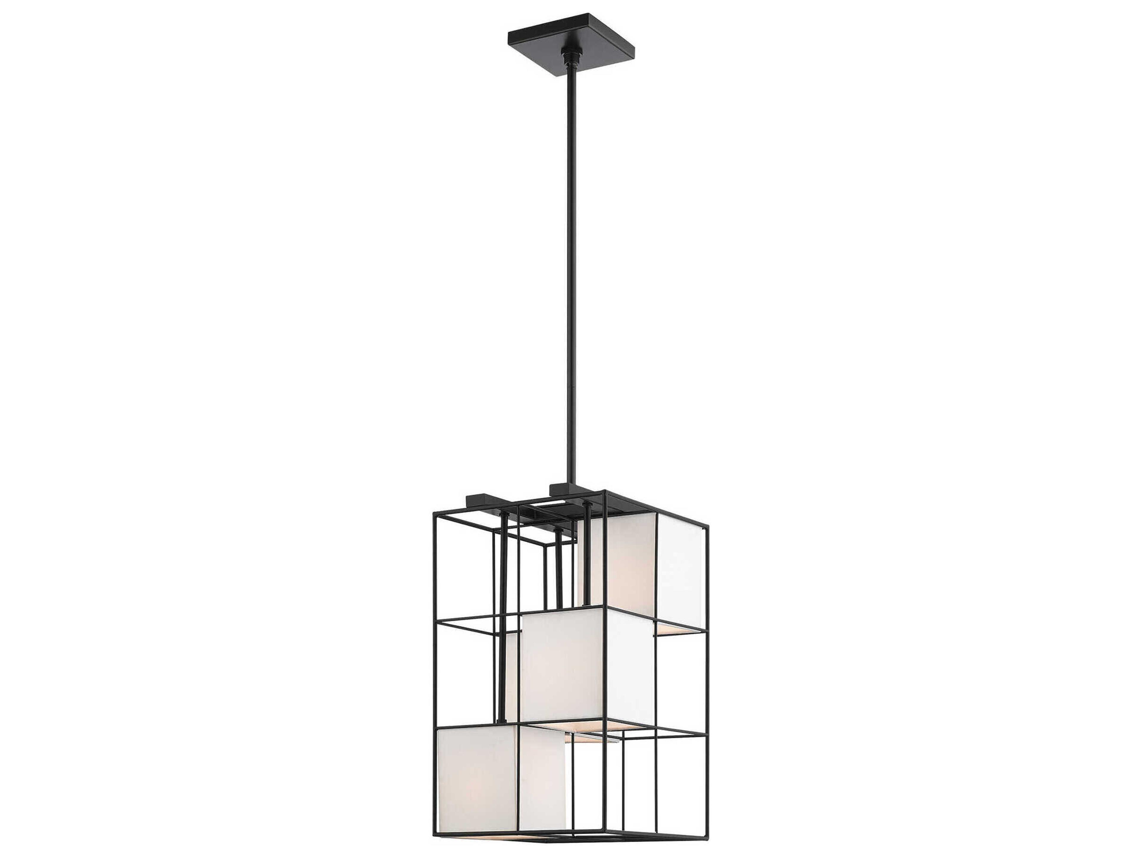 Trondheim 4-Light Black Geometric Mini Pendant