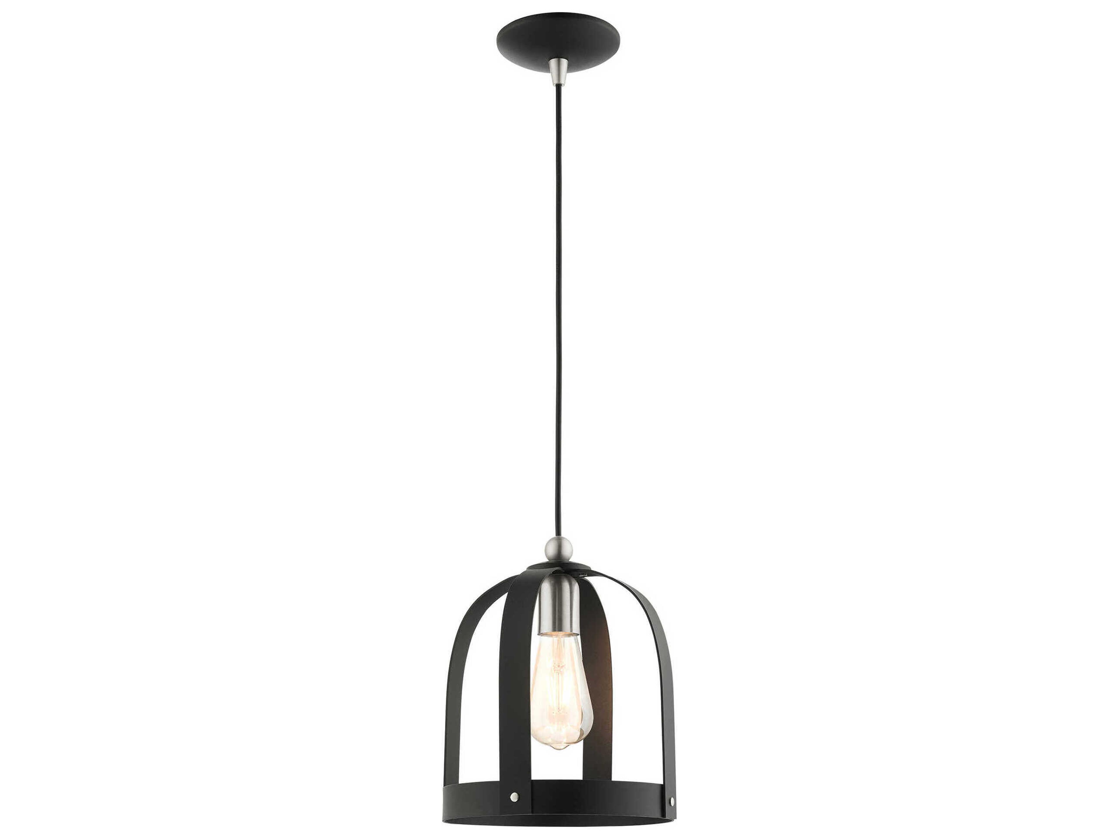 Stoneridge 1-Light Textured Black Mini Pendant