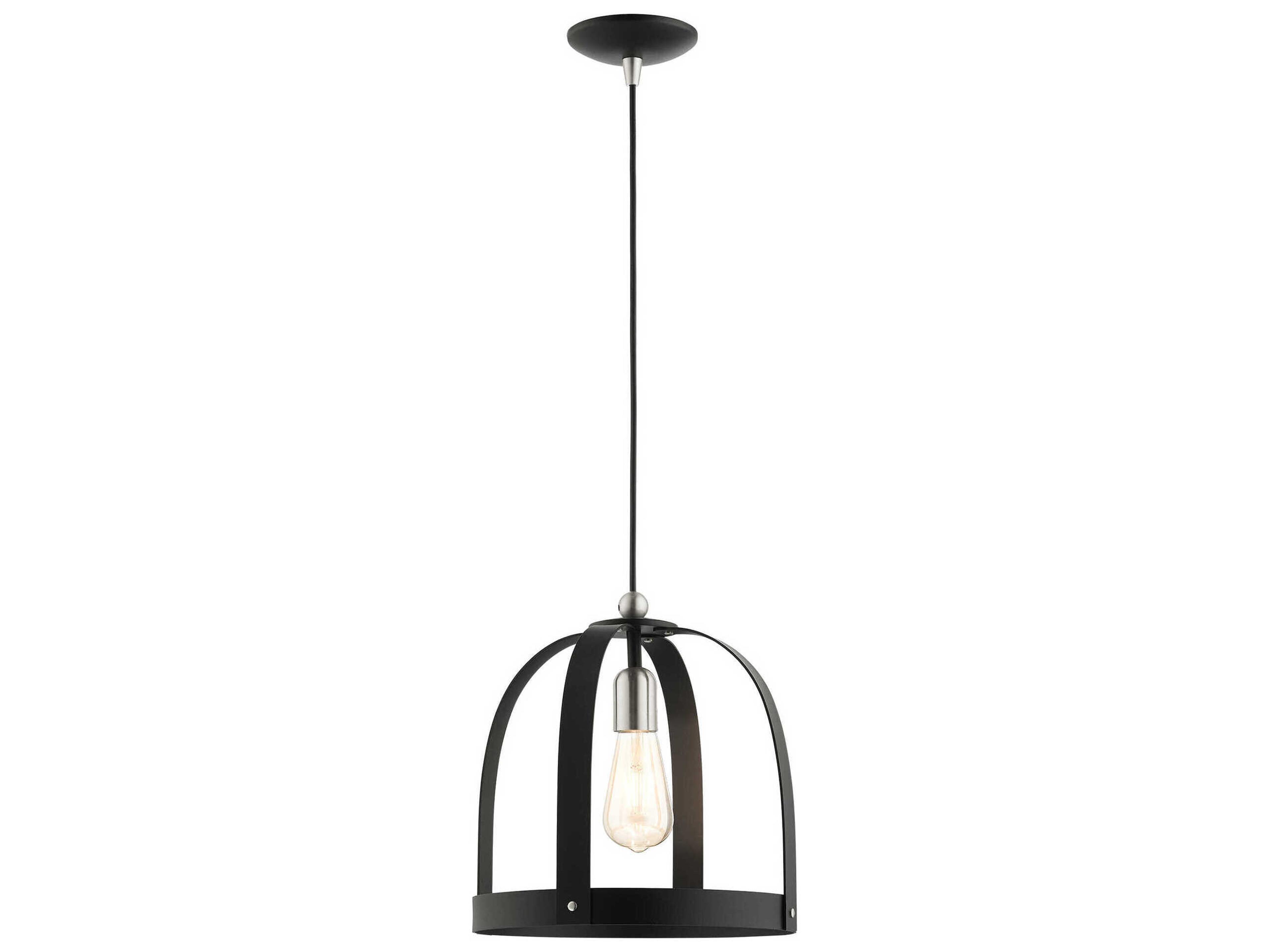 Stoneridge 1-Light Textured Black Mini Pendant