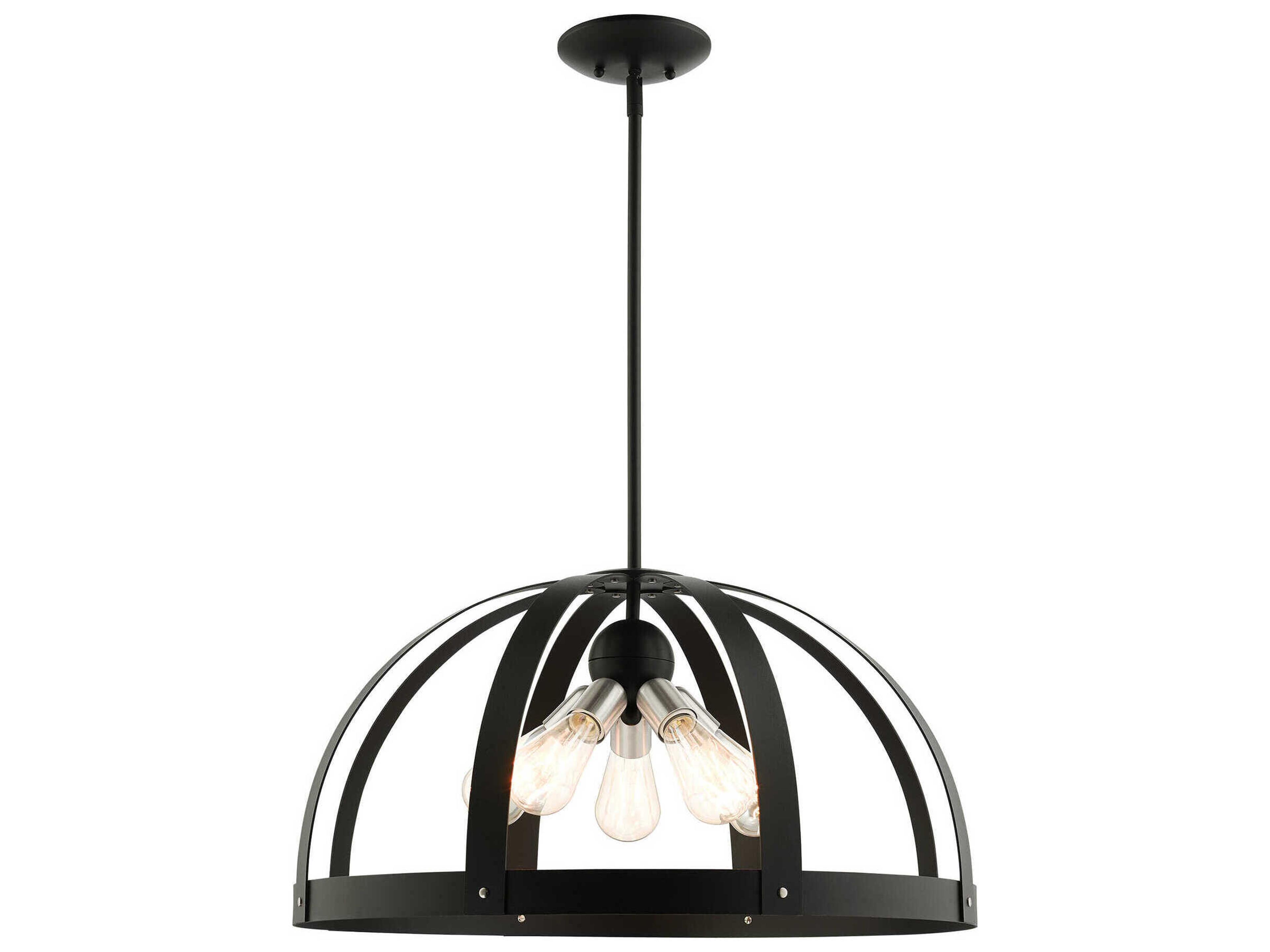 Stoneridge 5-Light Textured Black Pendant