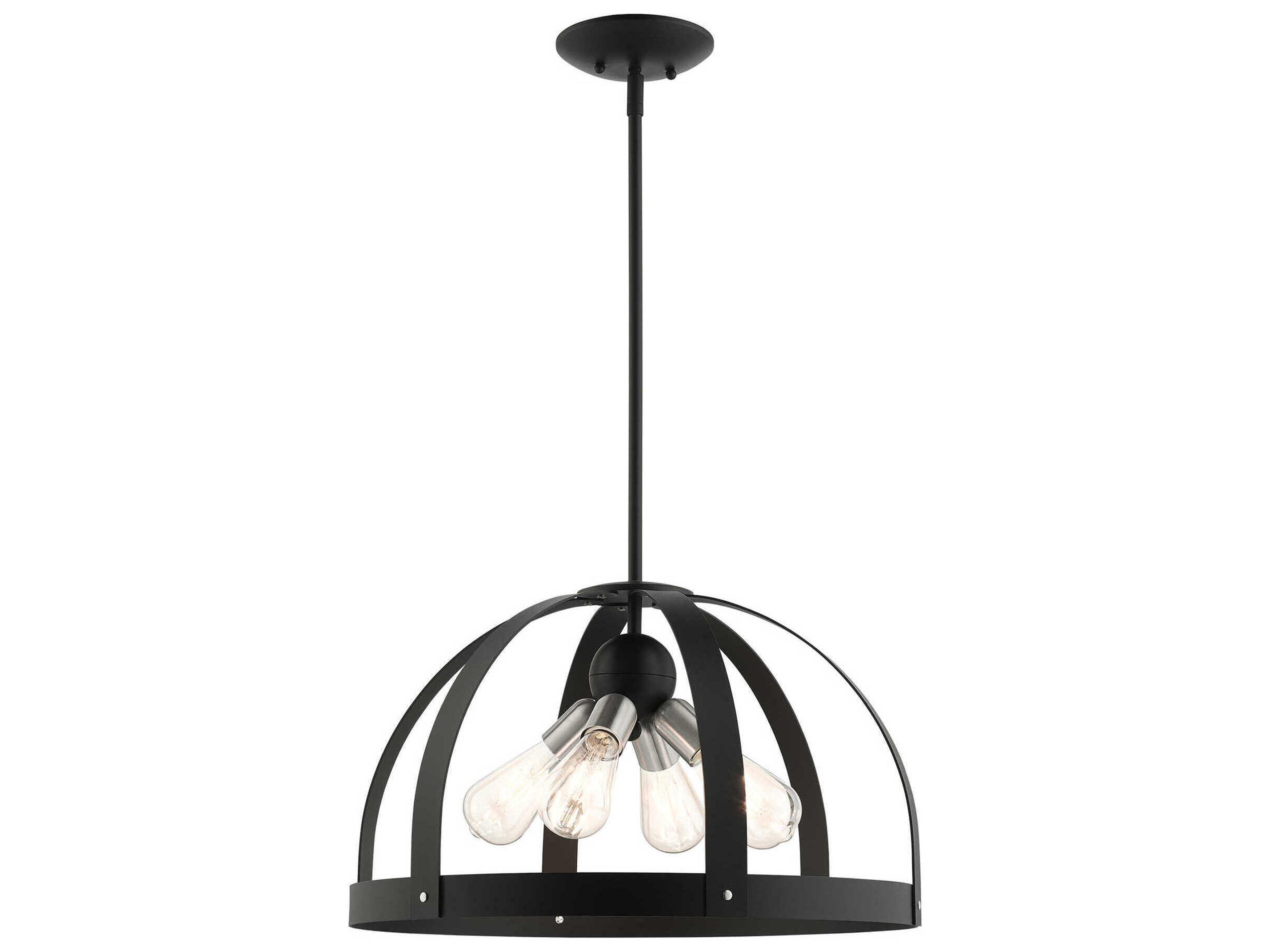 Stoneridge 4-Light Textured Black Pendant