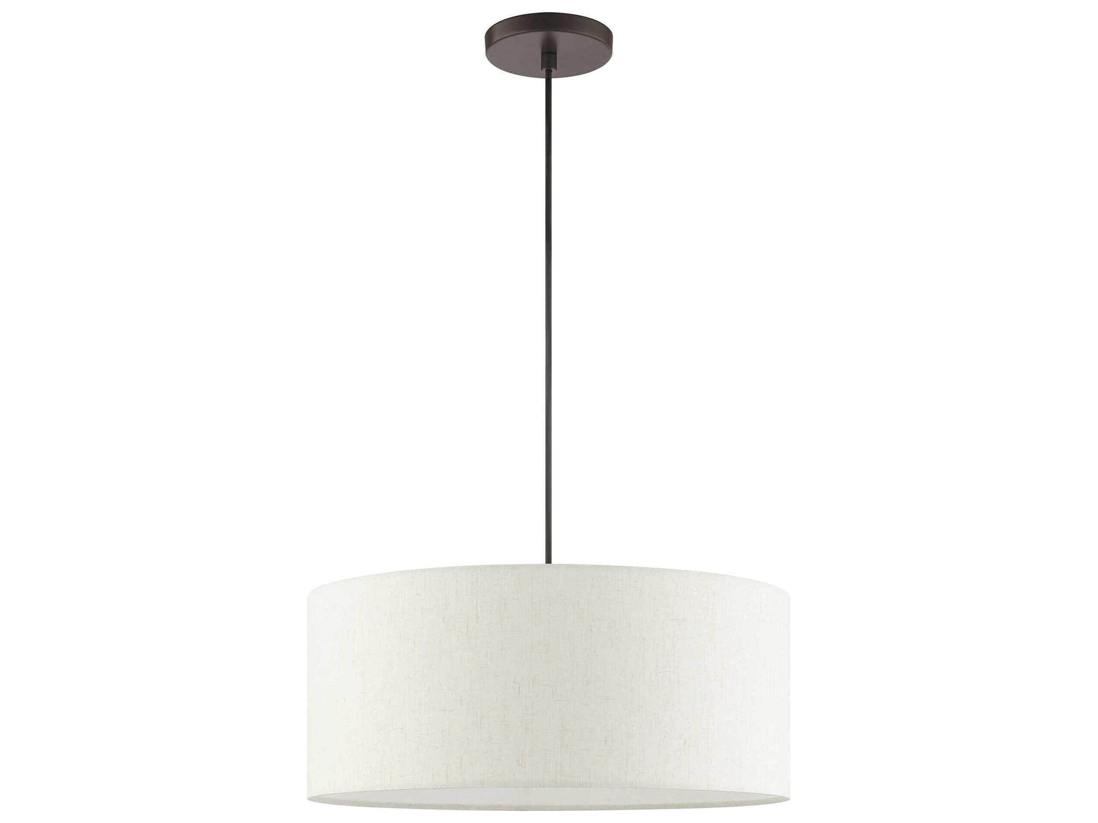 Livex Lighting Meadow 3-Light English Bronze Drum Pendant