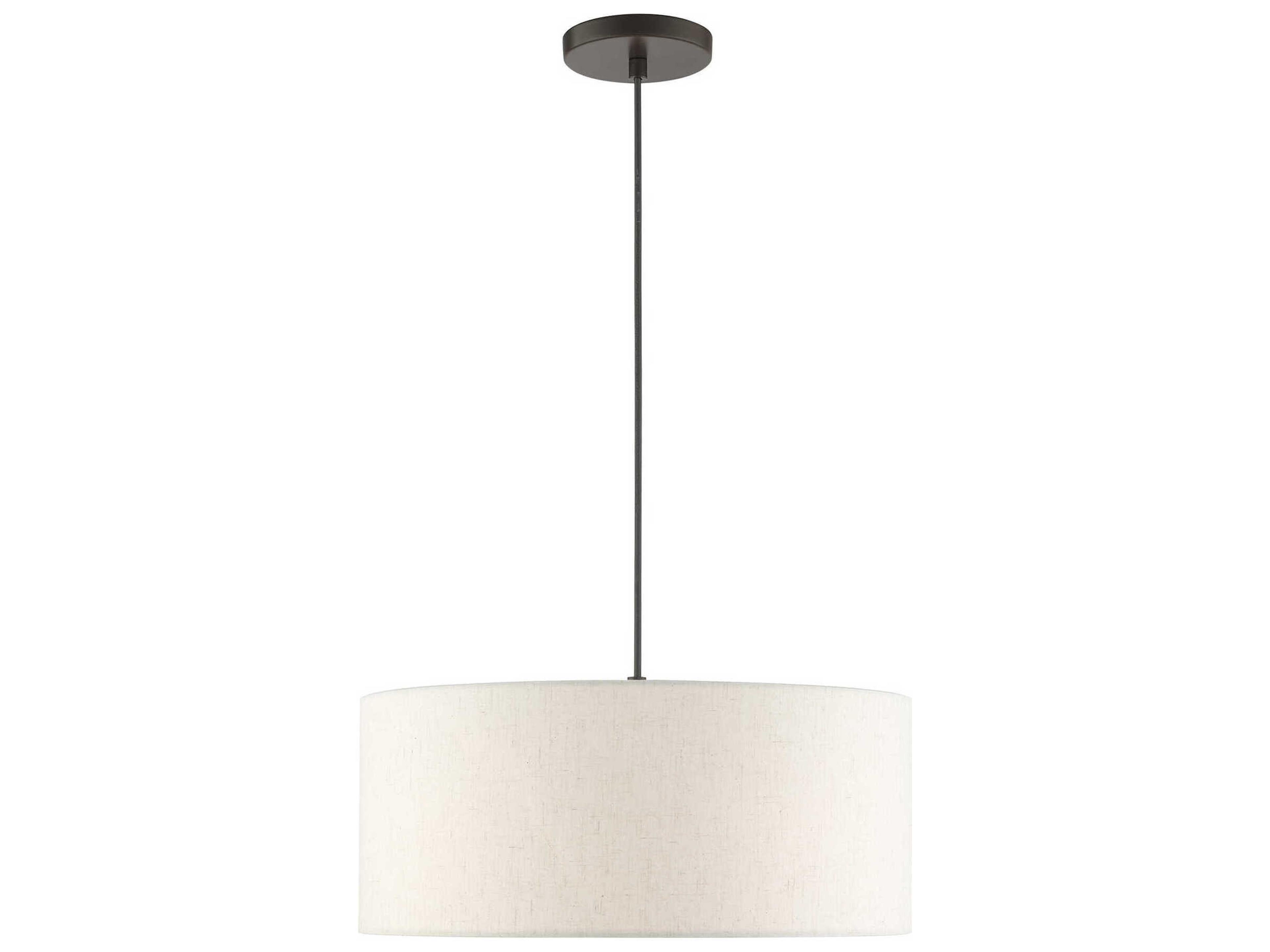 Livex Lighting Meadow 3-Light English Bronze Drum Pendant
