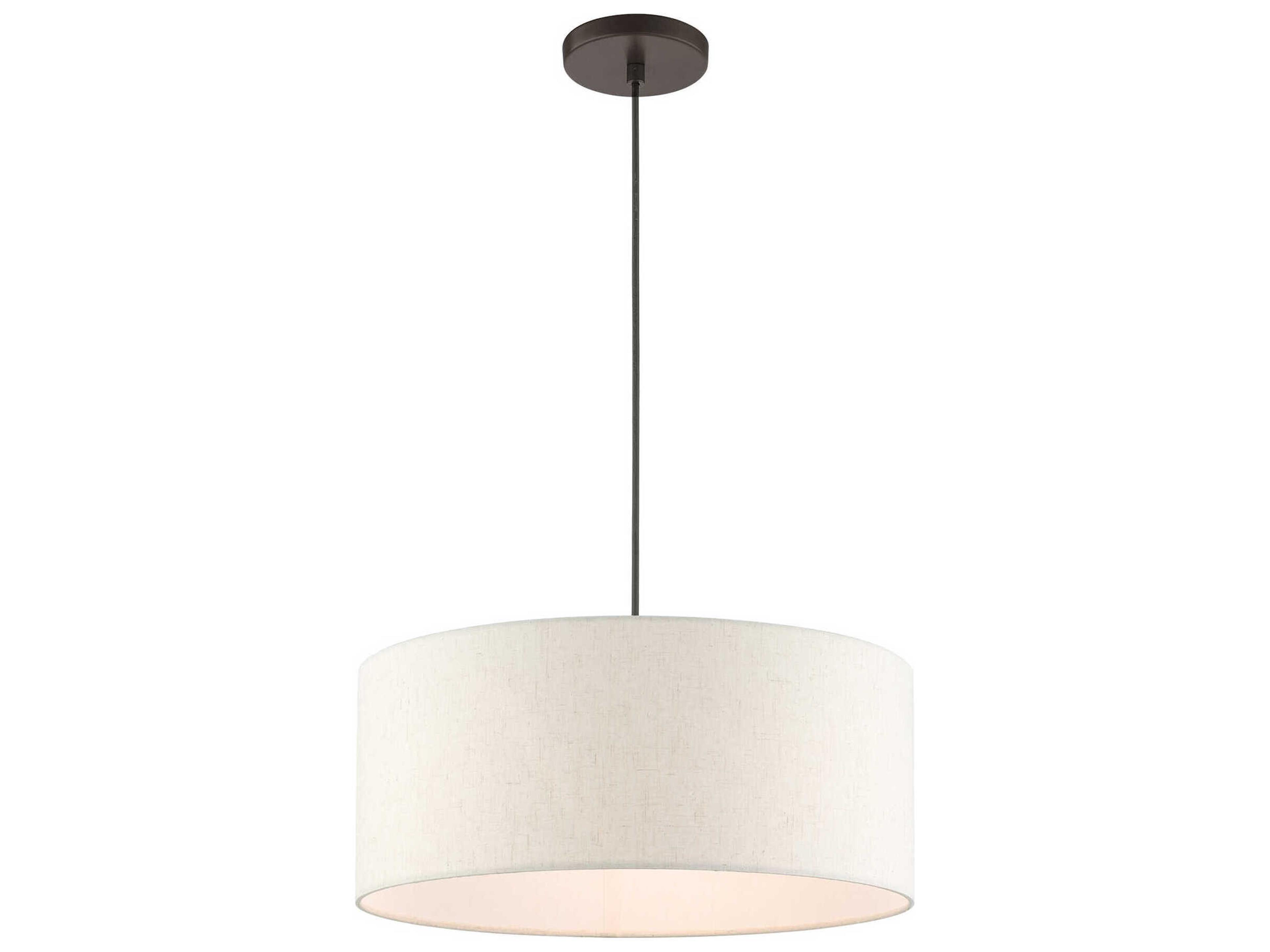 Livex Lighting Meadow 3-Light English Bronze Drum Pendant