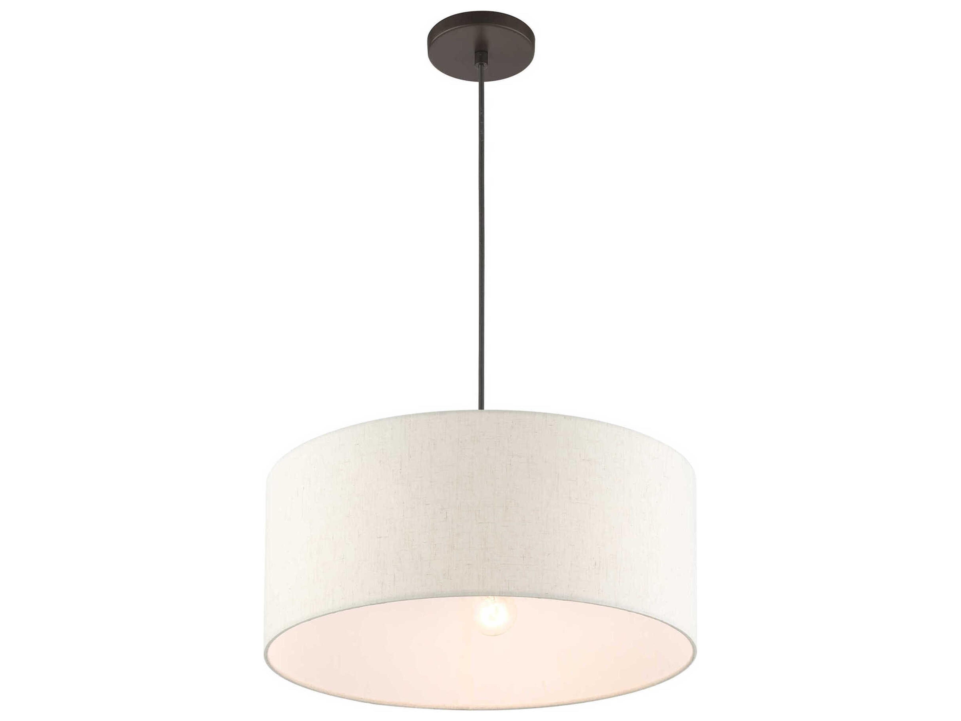 Livex Lighting Meadow 3-Light English Bronze Drum Pendant