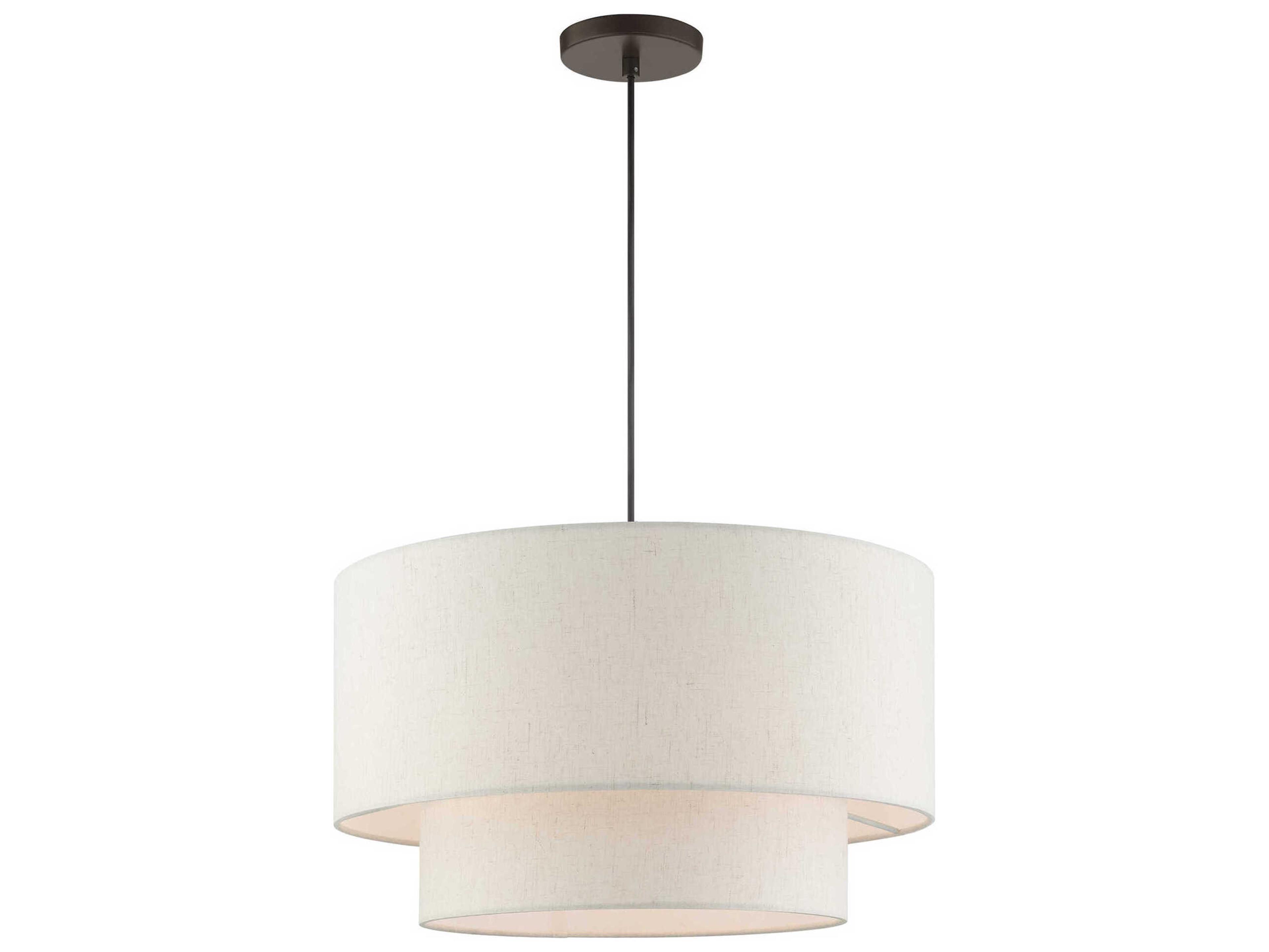 Livex Lighting Meadow 3-Light English Bronze Drum Pendant