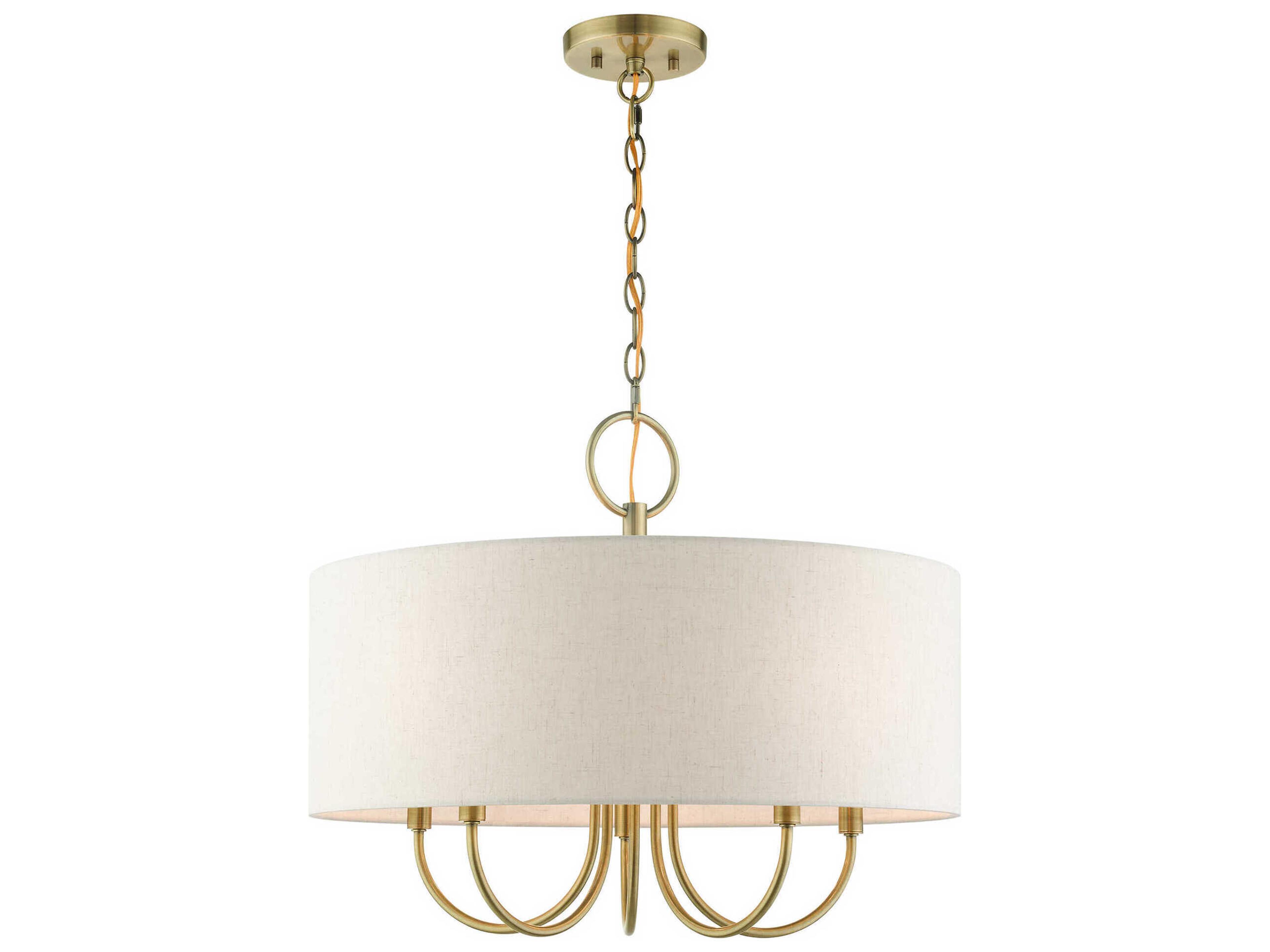 Blossom 5-Light Antique Brass Drum Chandelier
