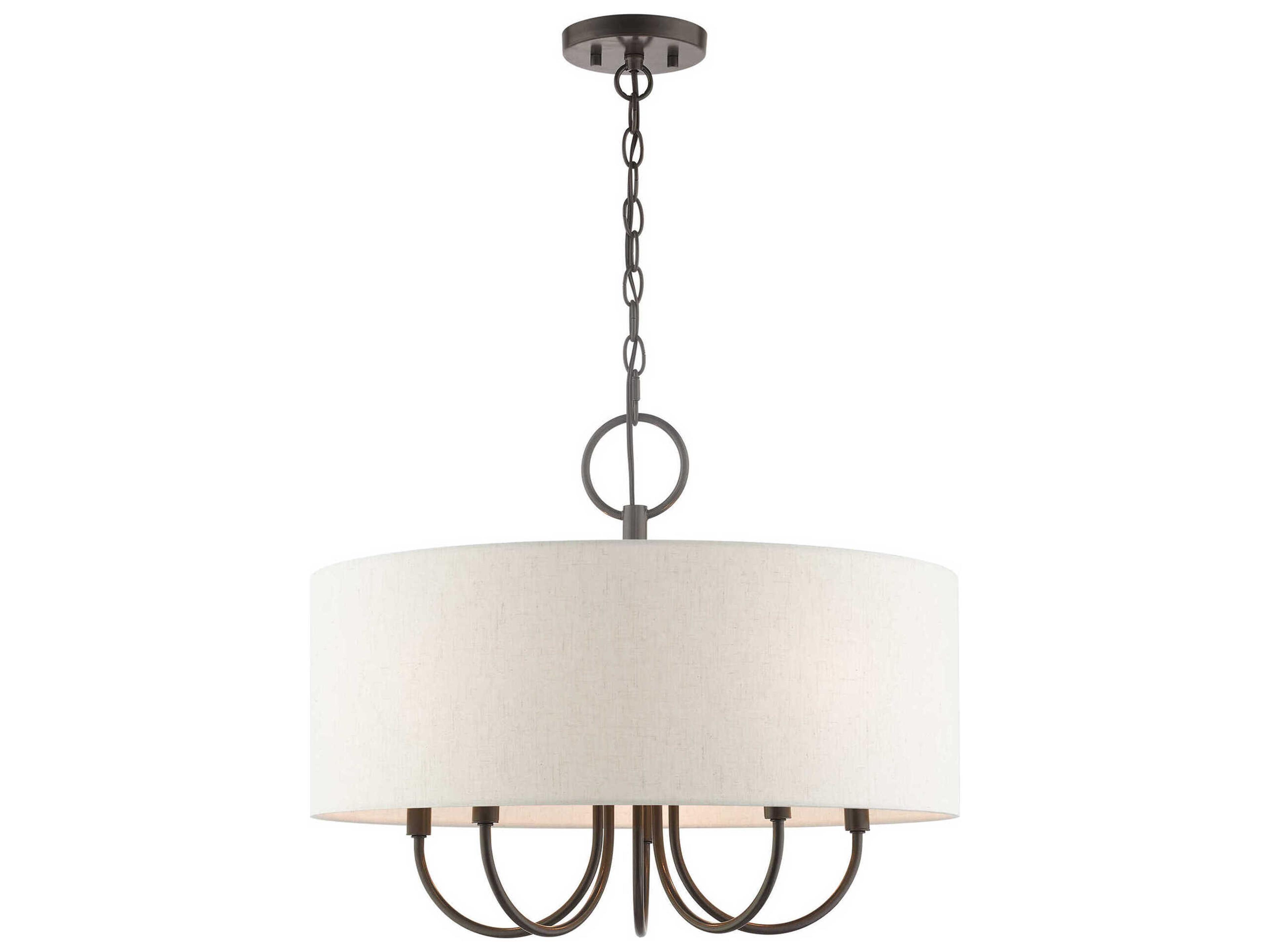 Blossom 5-Light English Bronze Drum Chandelier
