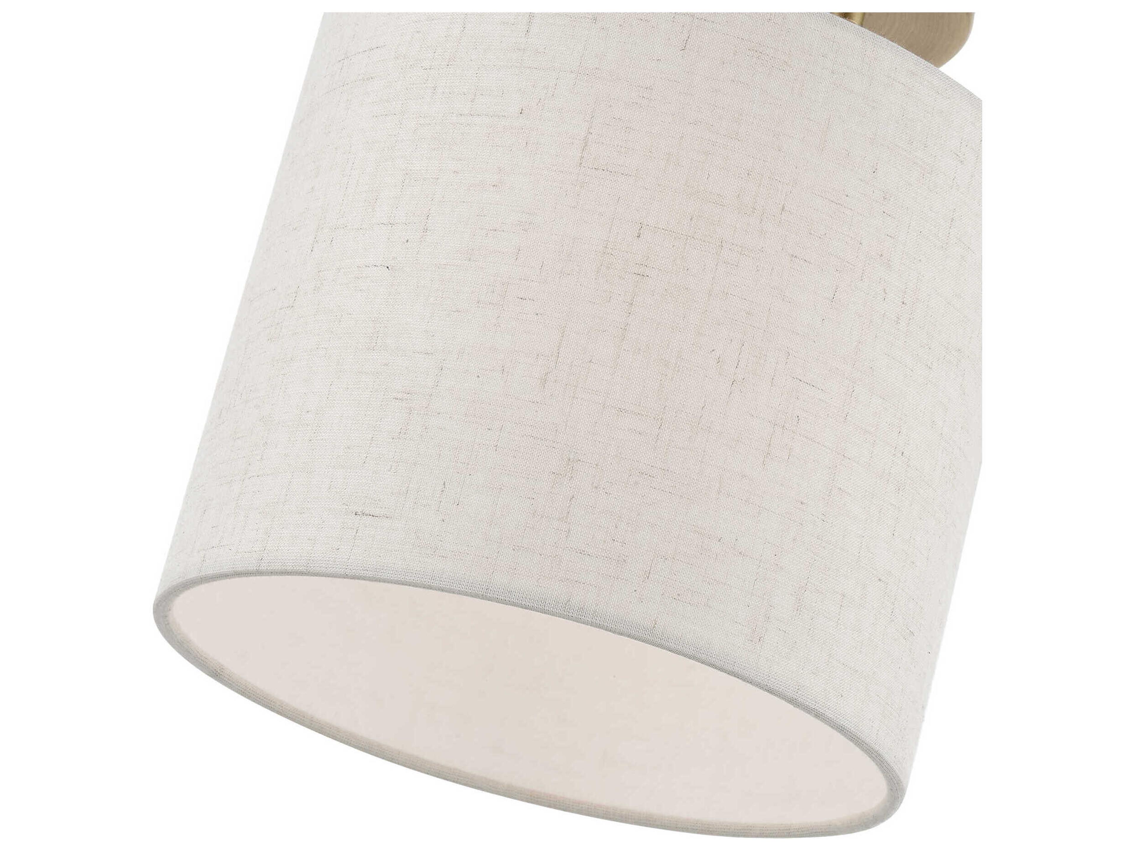 Livex Lighting Blossom 1-Light Antique Brass Drum Semi Flush Mount