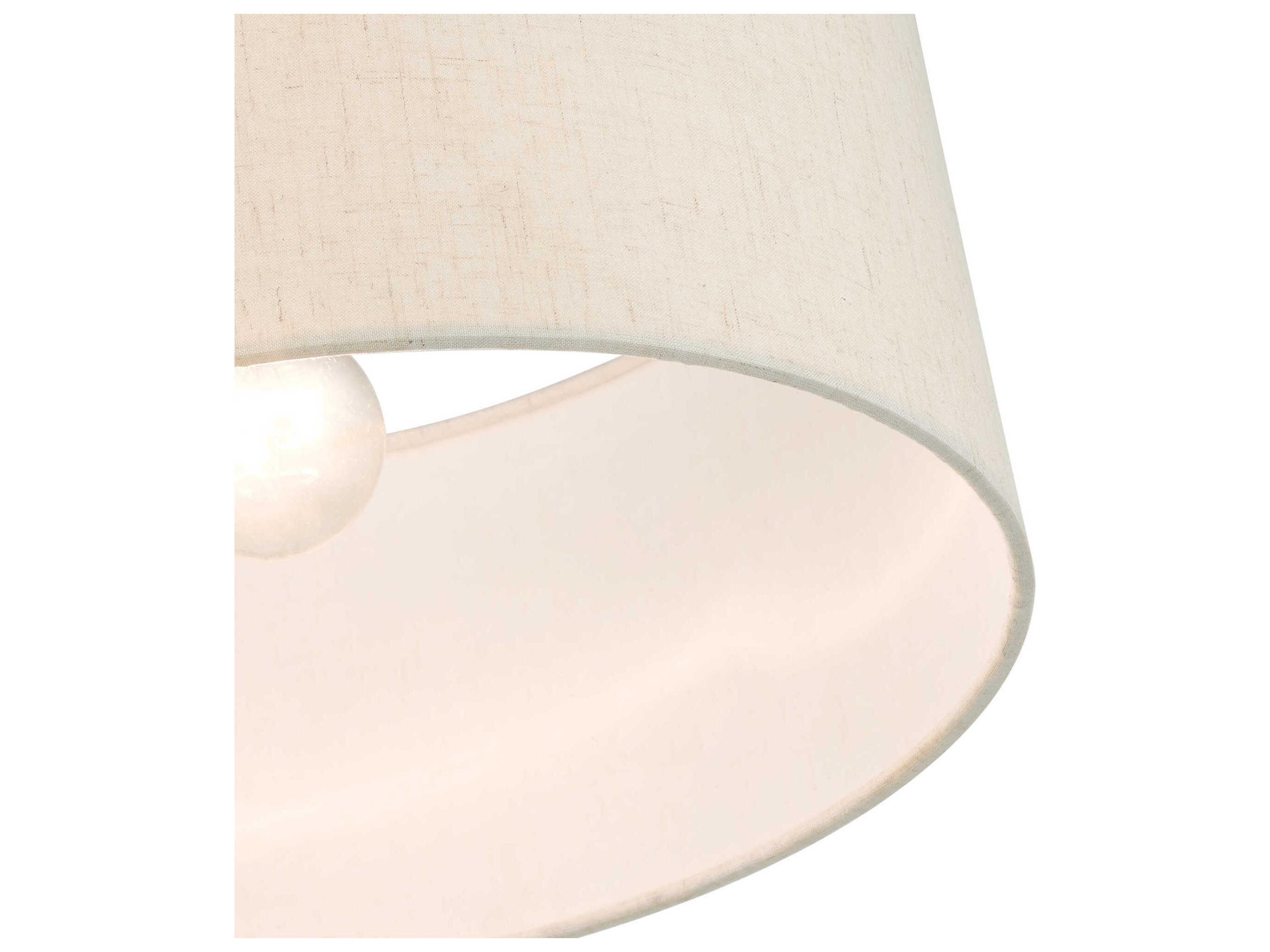 Livex Lighting Meadow 1-Light Brushed Nickel Drum Semi Flush Mount