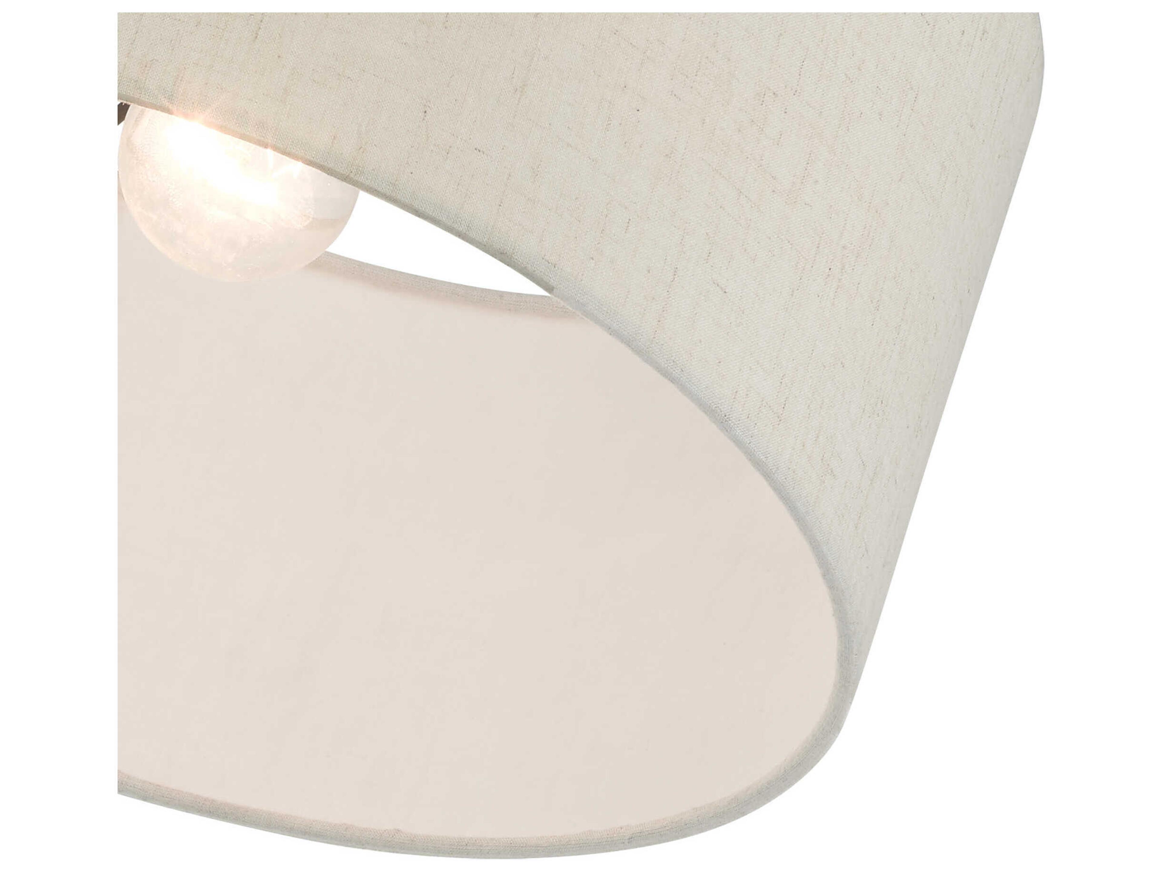 Livex Lighting Meadow 1-Light English Bronze Drum Semi Flush Mount