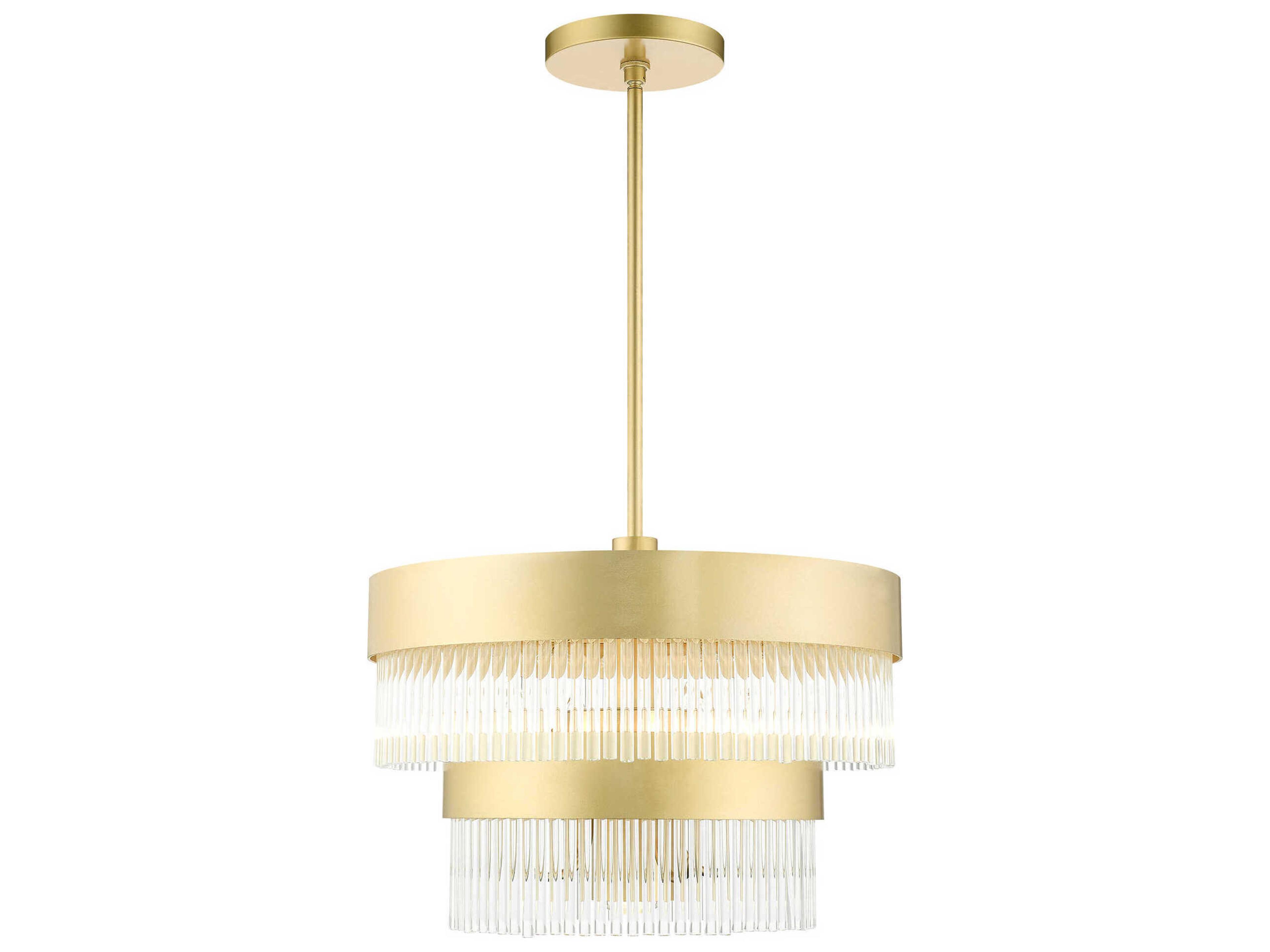 Livex Lighting Norwich 5-Light Soft Gold Crystal Candelabra Chandelier