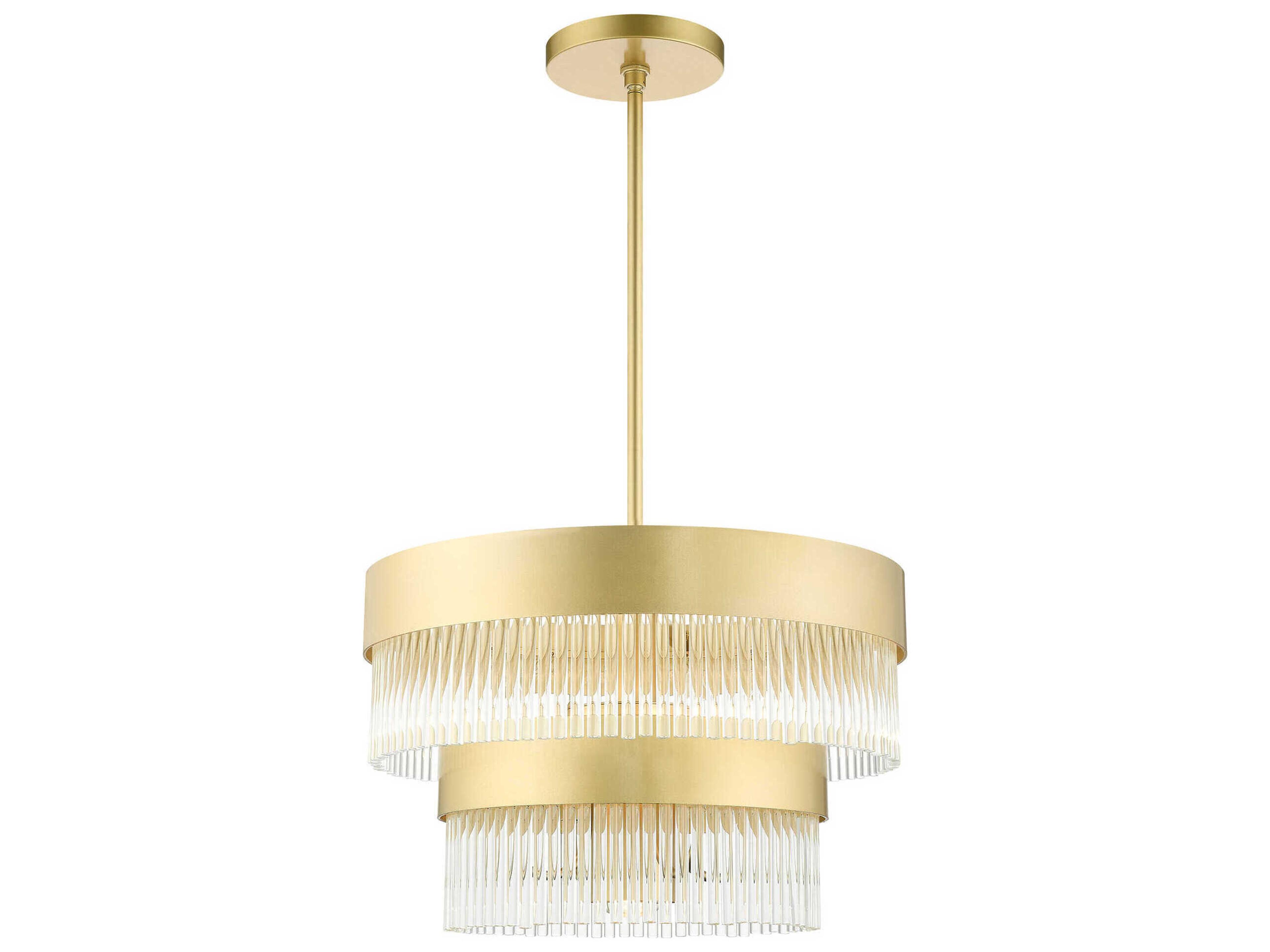 Livex Lighting Norwich 5-Light Soft Gold Crystal Candelabra Chandelier