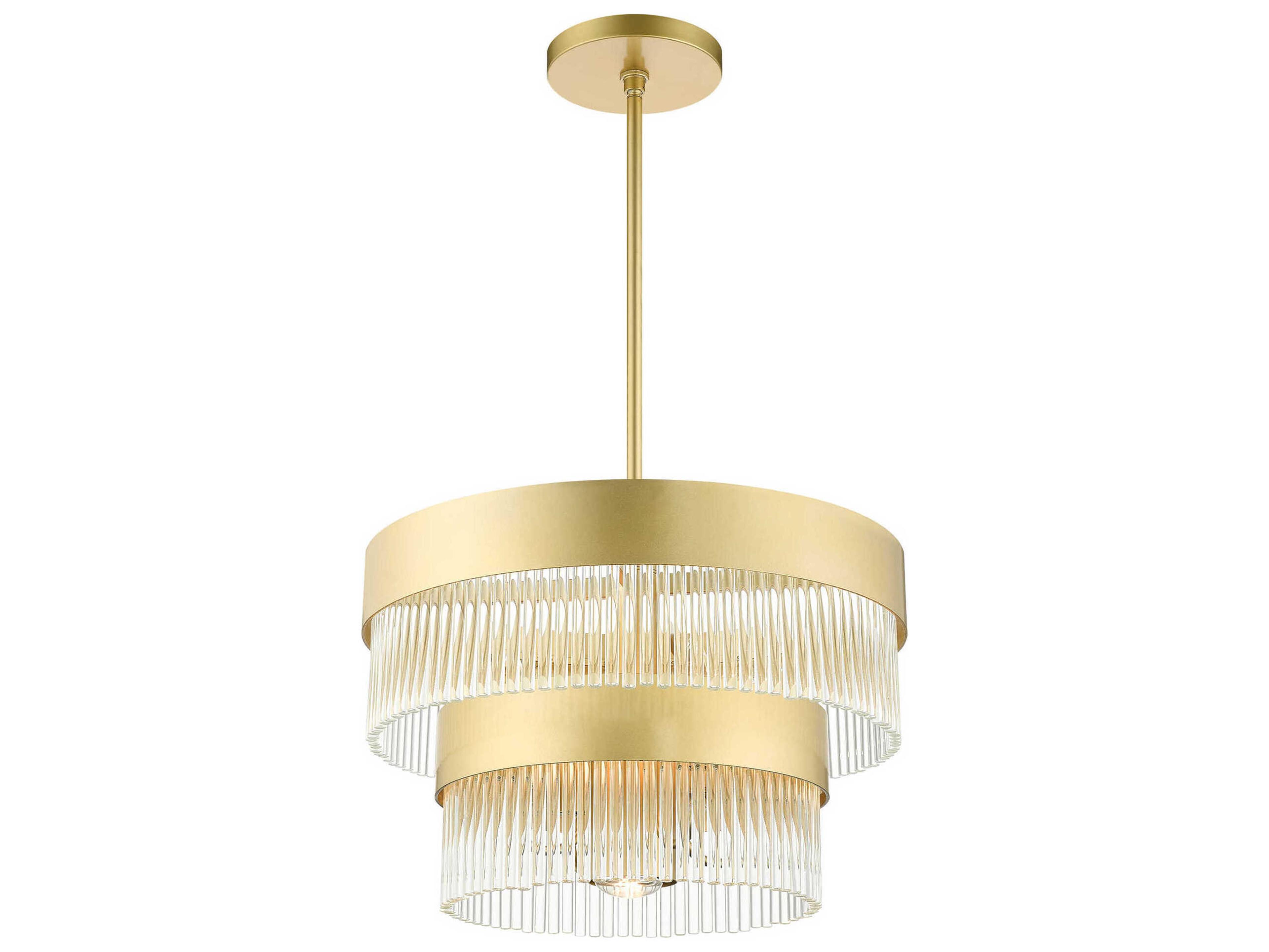 Livex Lighting Norwich 5-Light Soft Gold Crystal Candelabra Chandelier