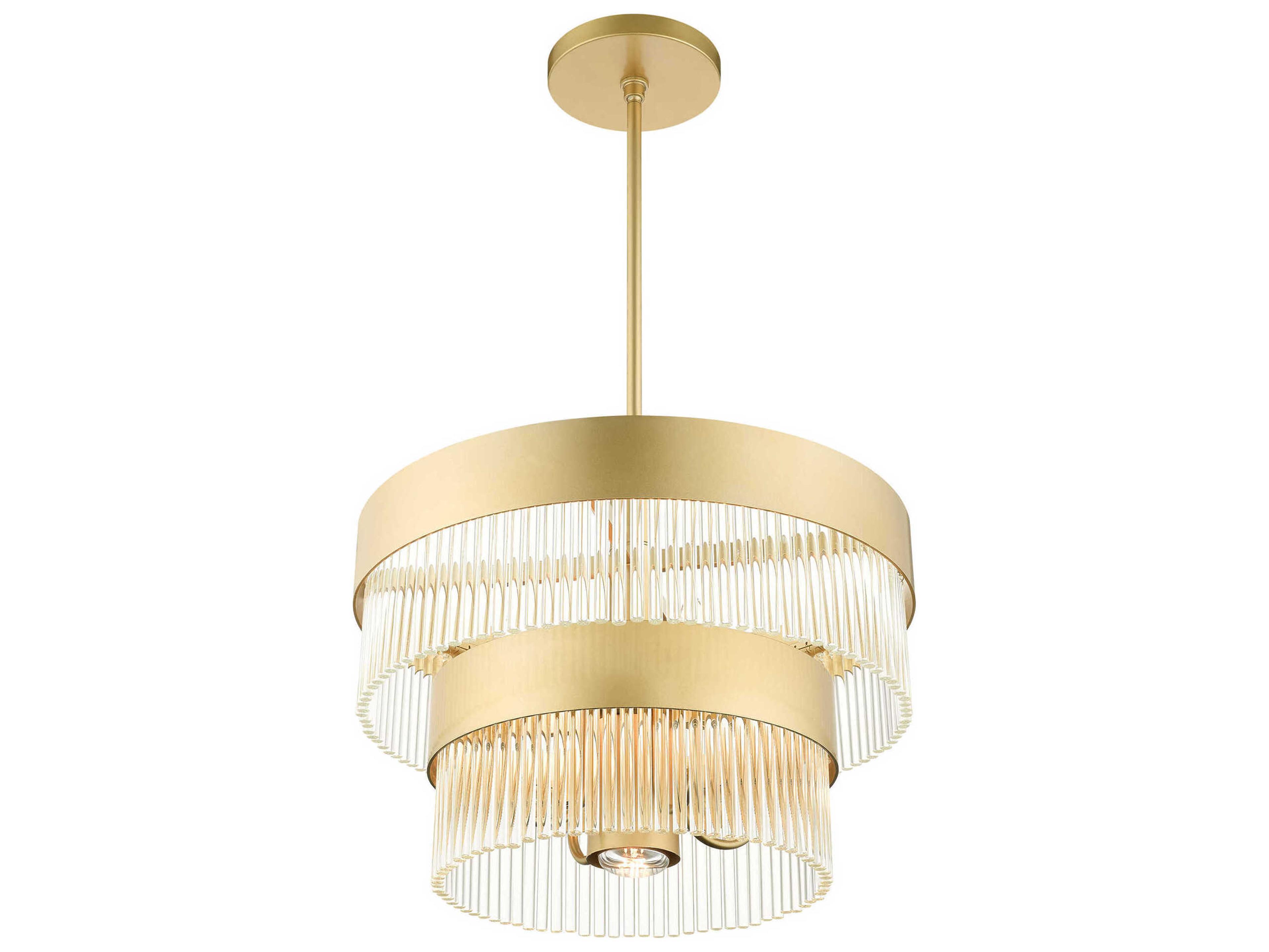 Livex Lighting Norwich 5-Light Soft Gold Crystal Candelabra Chandelier