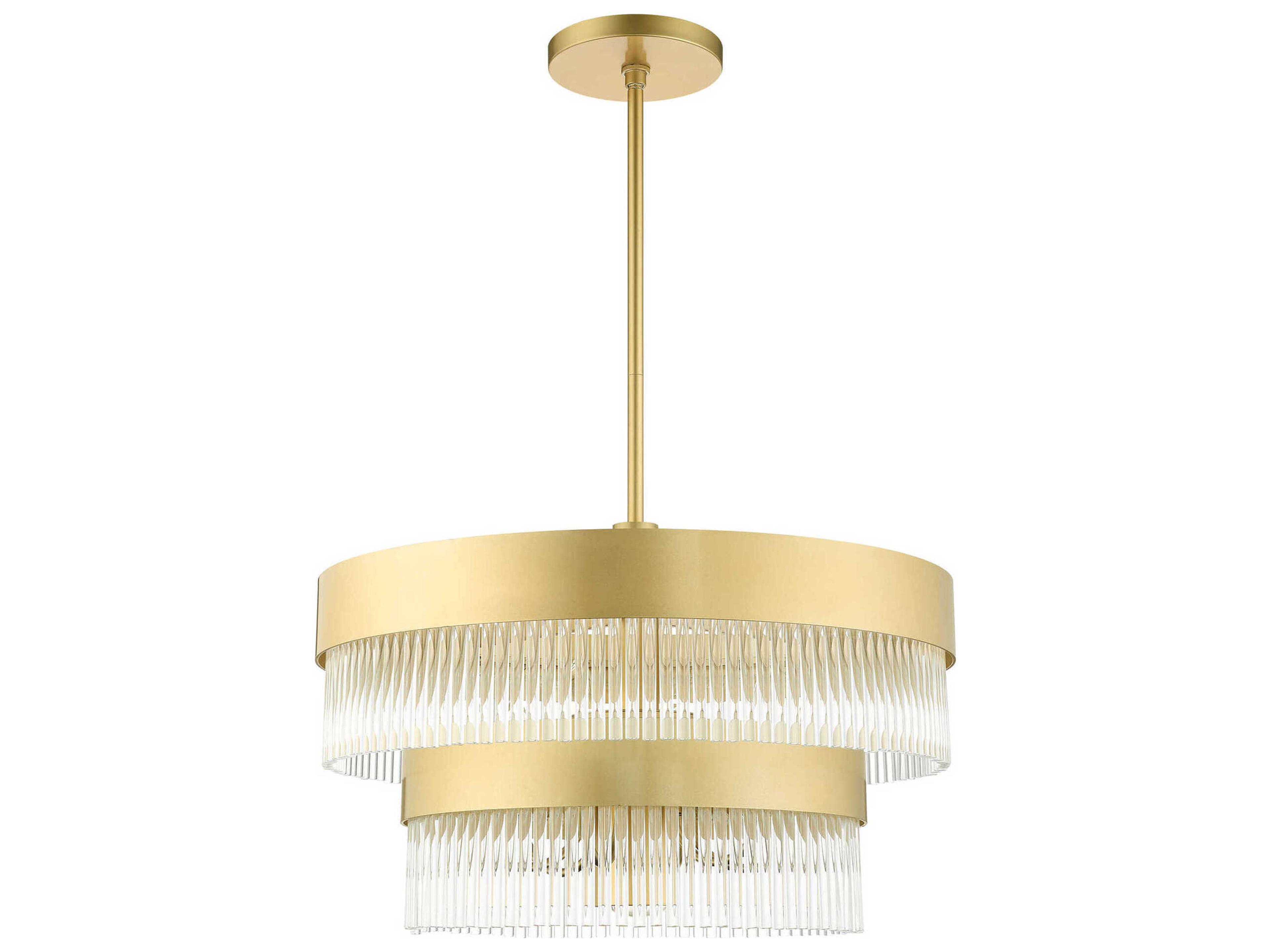 Livex Lighting Norwich 7-Light Soft Gold Crystal Candelabra Chandelier