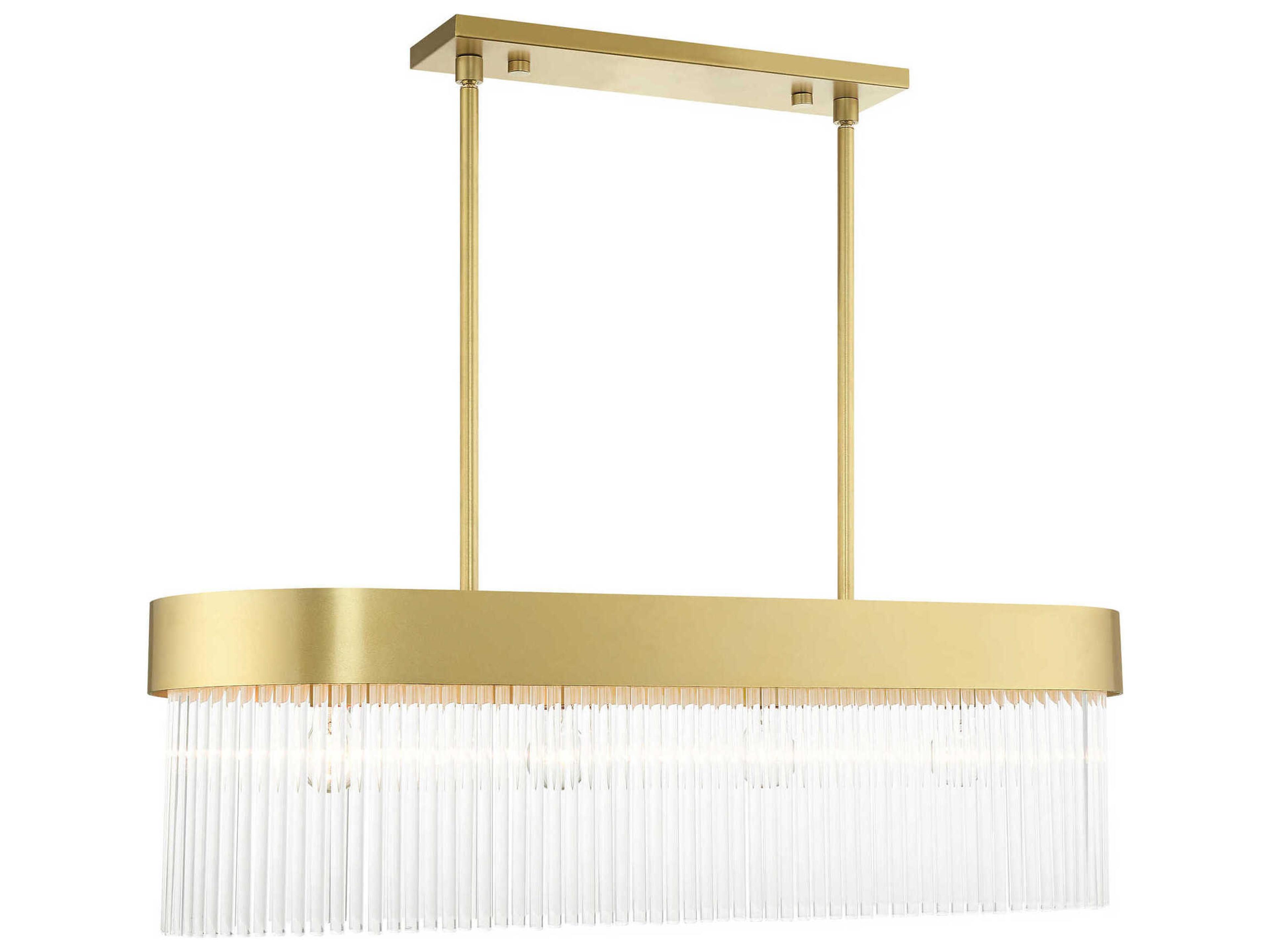 Norwich 4-Light Soft Gold Crystal Island Pendant