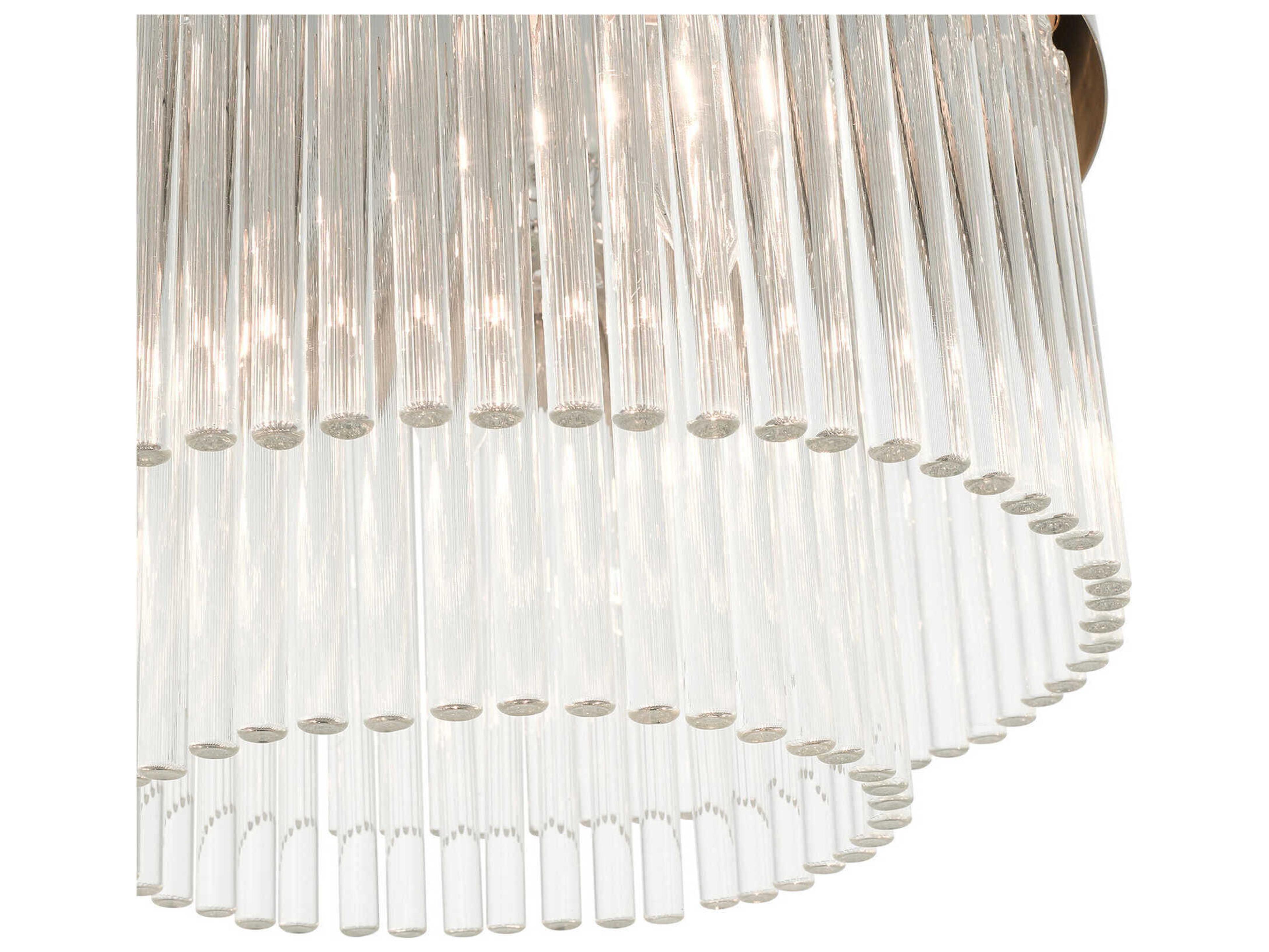 Livex Lighting Norwich 4-Light Brushed Nickel Crystal Drum Flush Mount