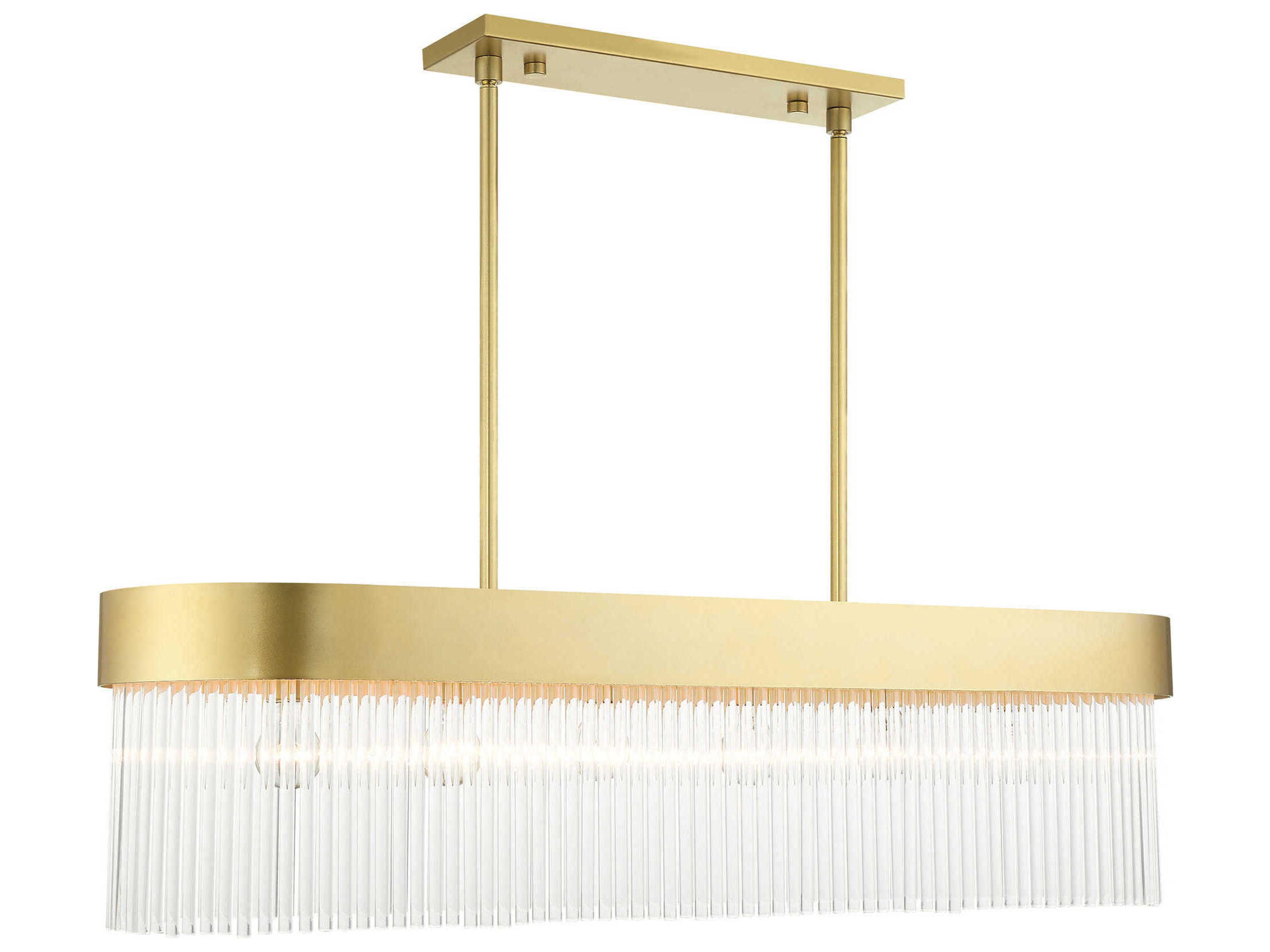 Norwich 6-Light Soft Gold Crystal Island Pendant