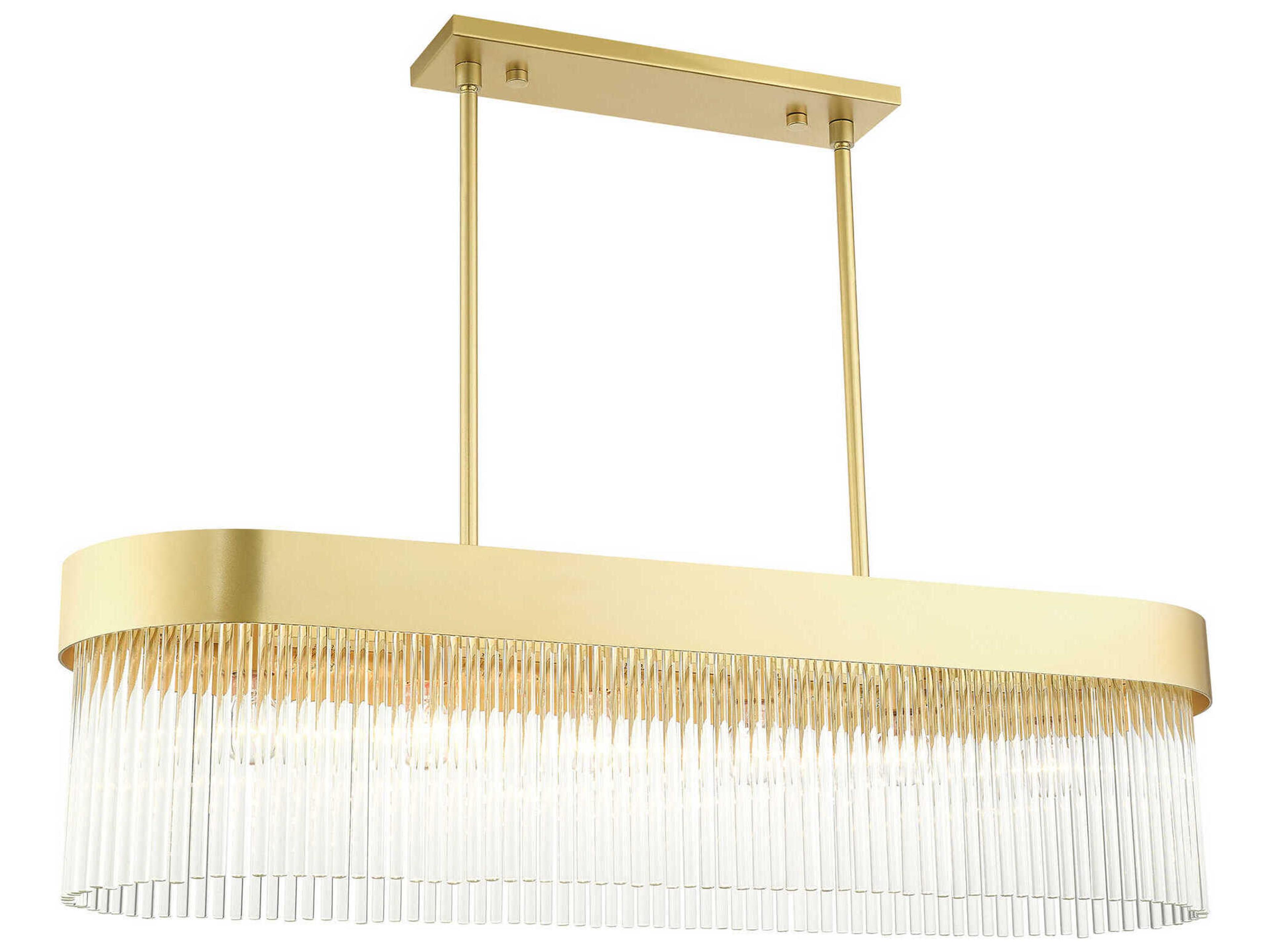 Livex Lighting Norwich 6-Light Soft Gold Crystal Island Pendant