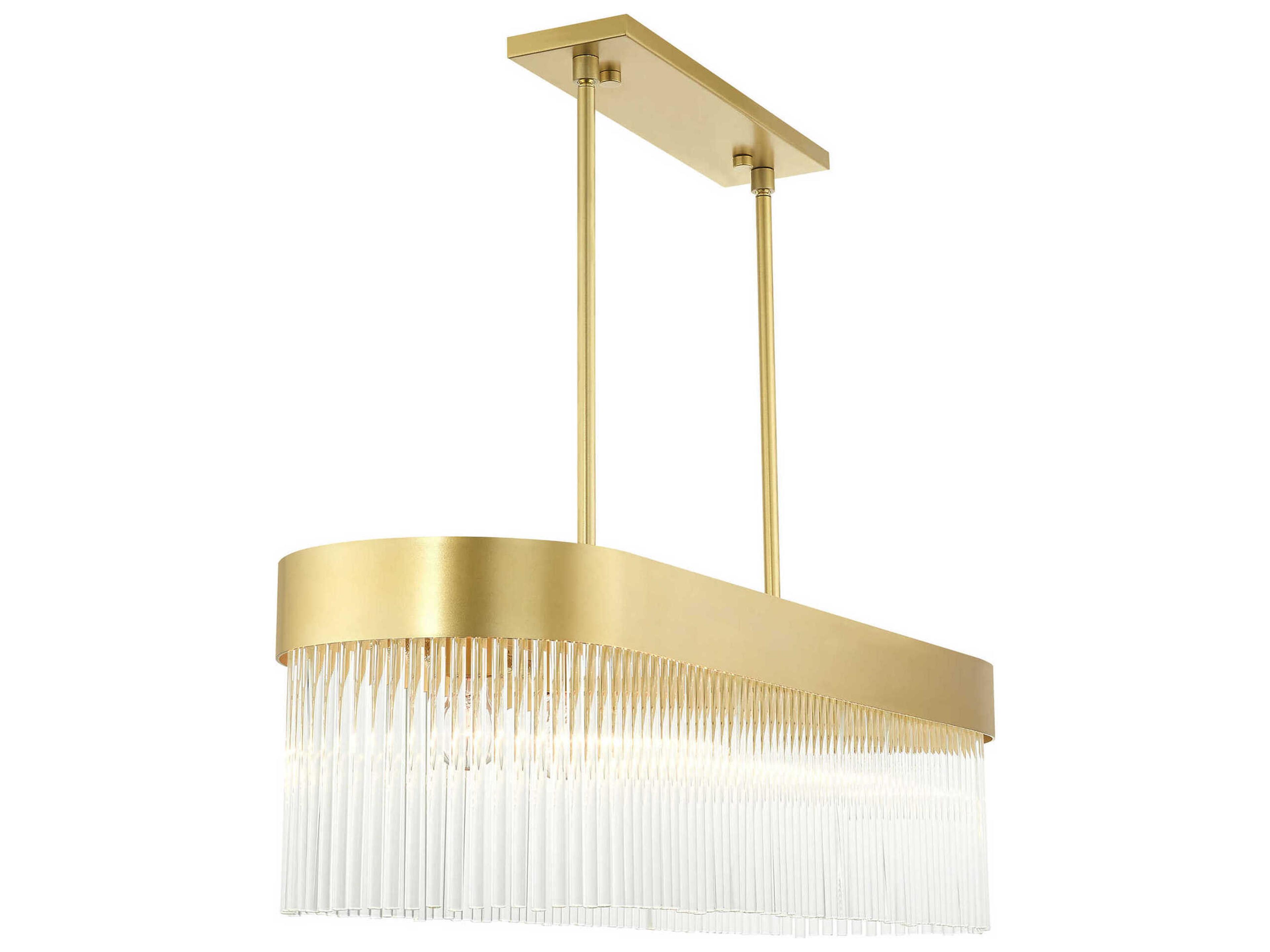 Livex Lighting Norwich 6-Light Soft Gold Crystal Island Pendant
