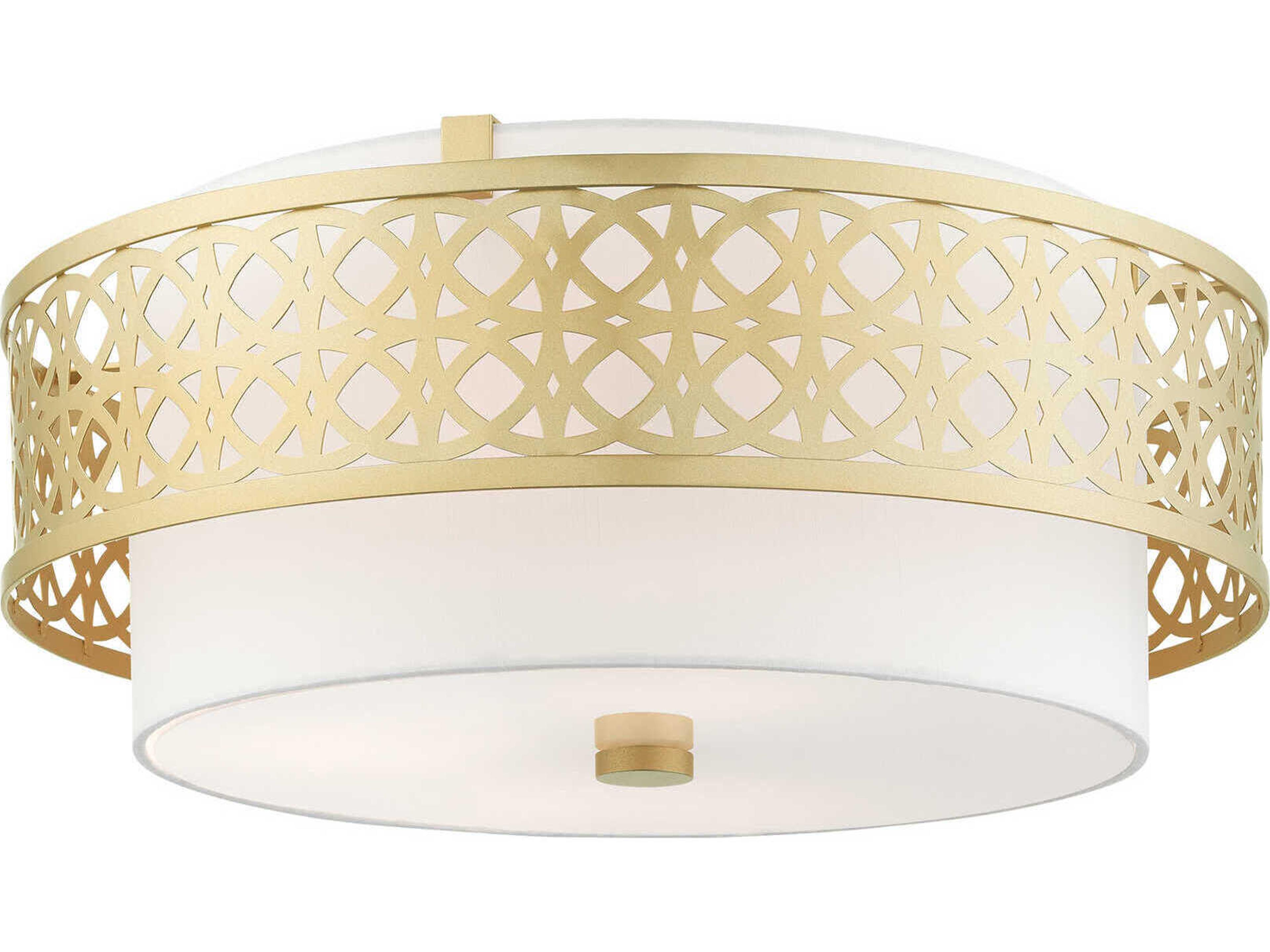 Calinda 4-Light Soft Gold Drum Flush Mount