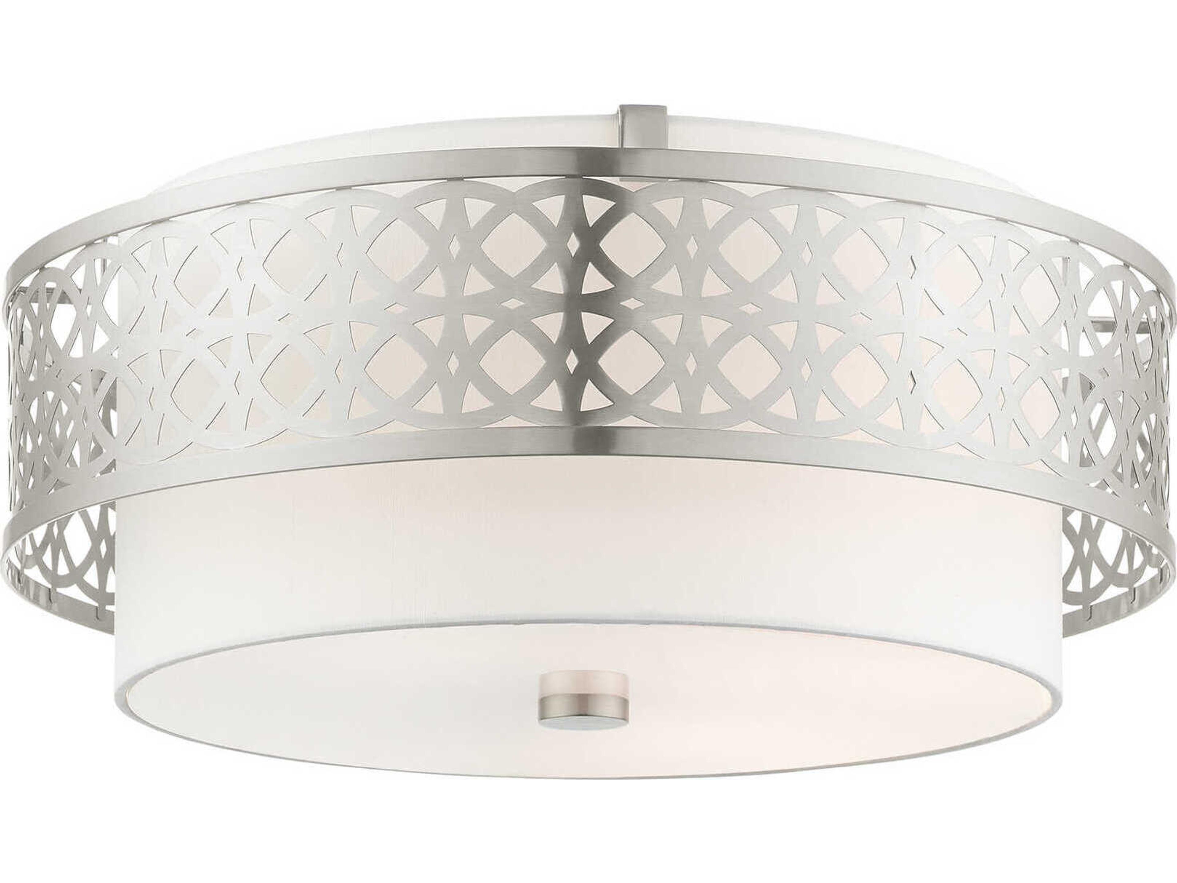 Calinda 4-Light Brushed Nickel Drum Flush Mount