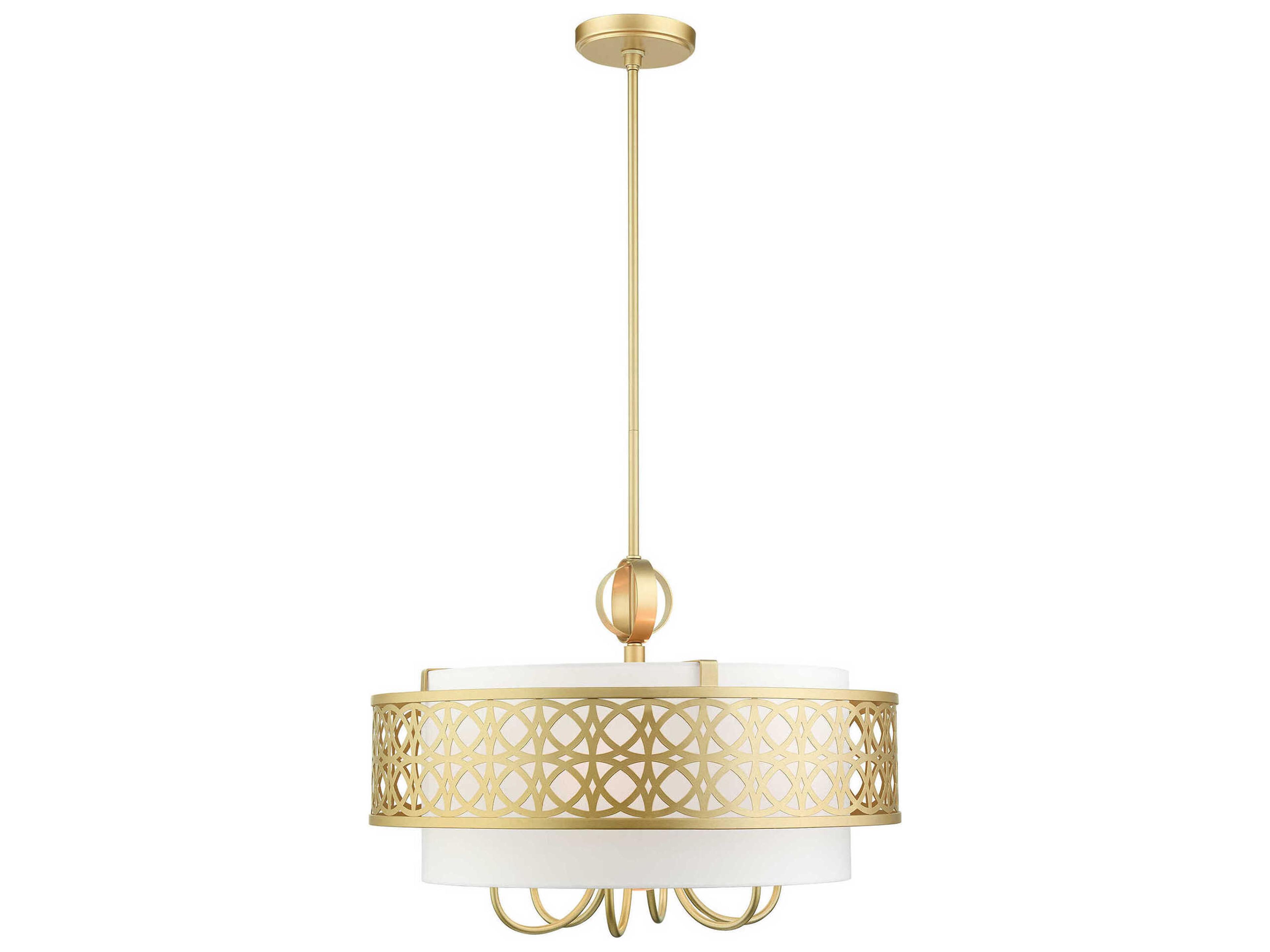 Livex Lighting Calinda 7-Light Soft Gold Candelabra Drum Chandelier