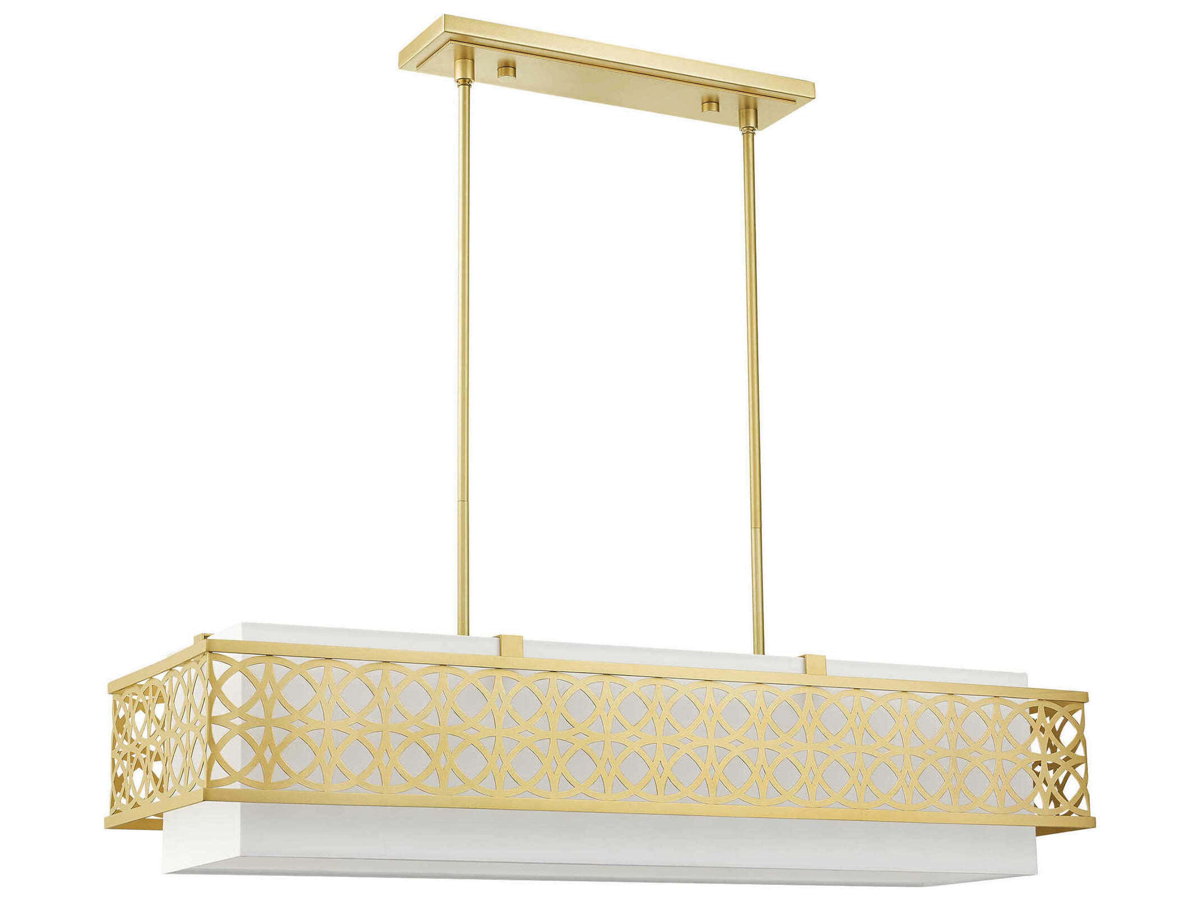 Livex Lighting Calinda 6-Light Soft Gold Linear Island Pendant