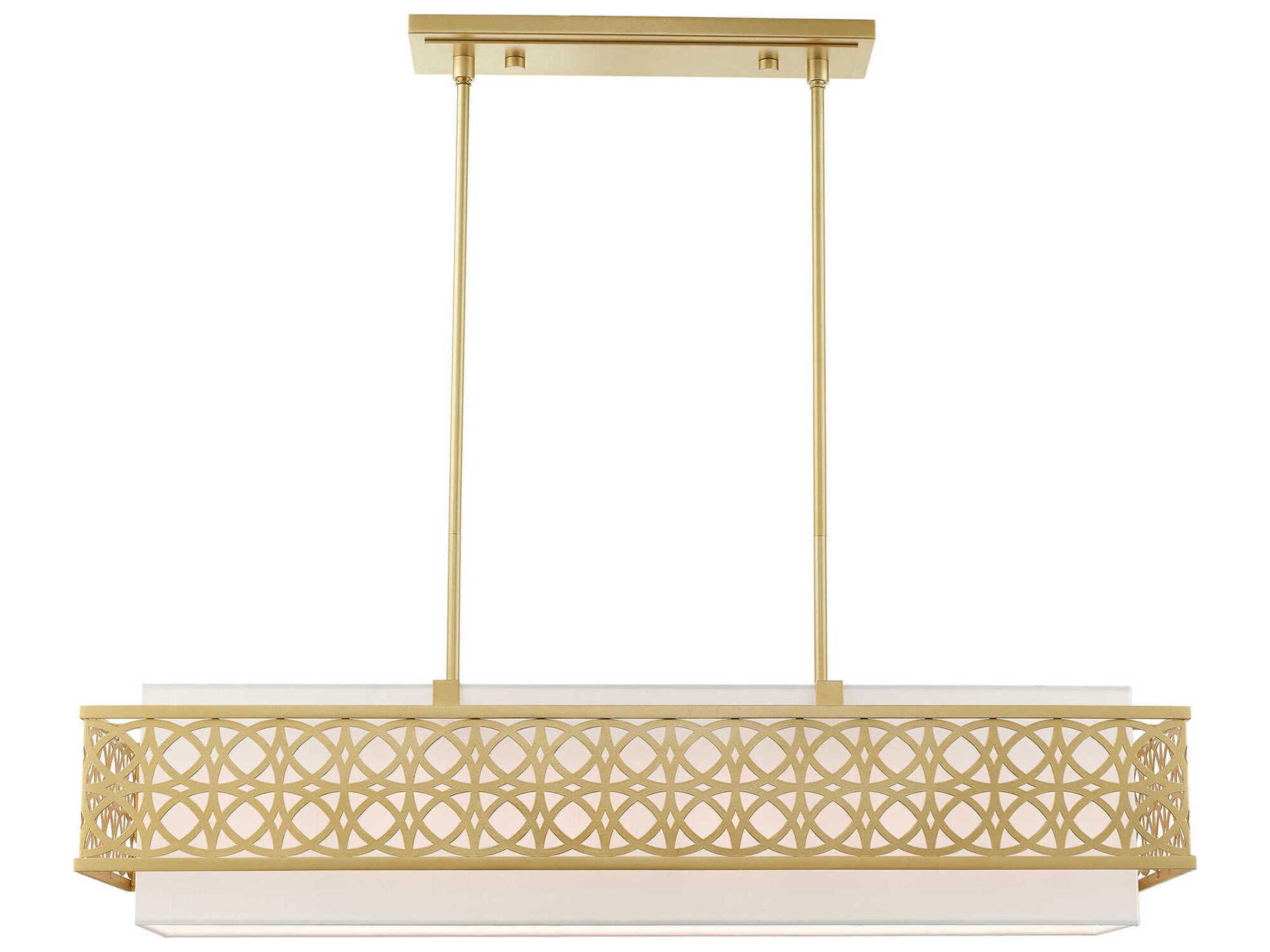 Livex Lighting Calinda 6-Light Soft Gold Linear Island Pendant