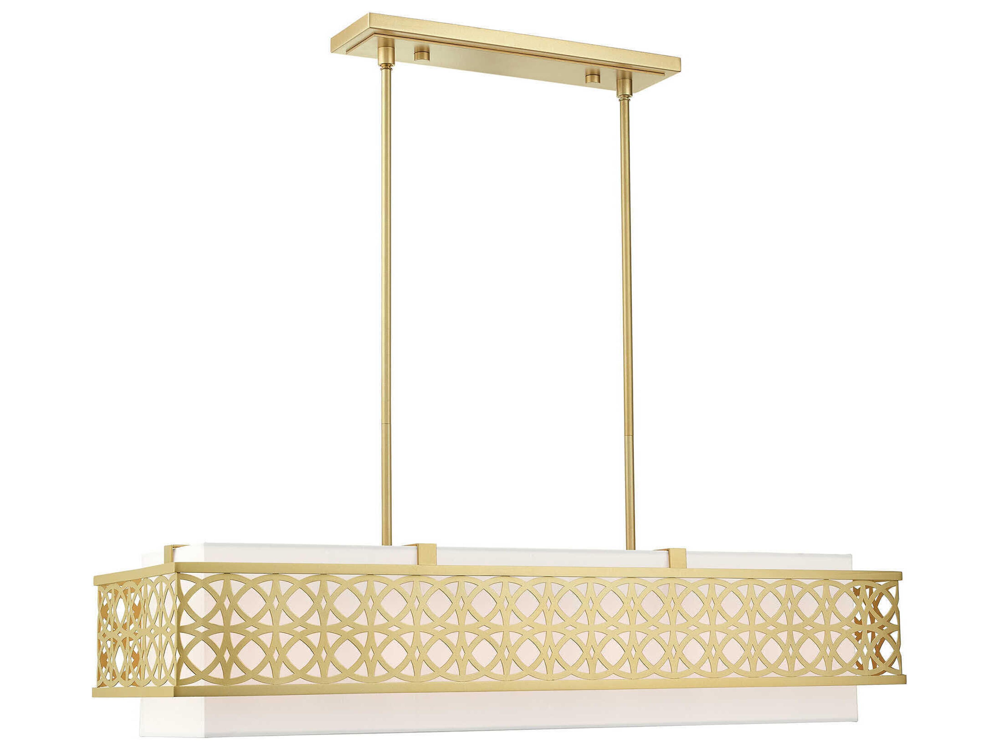 Livex Lighting Calinda 6-Light Soft Gold Linear Island Pendant